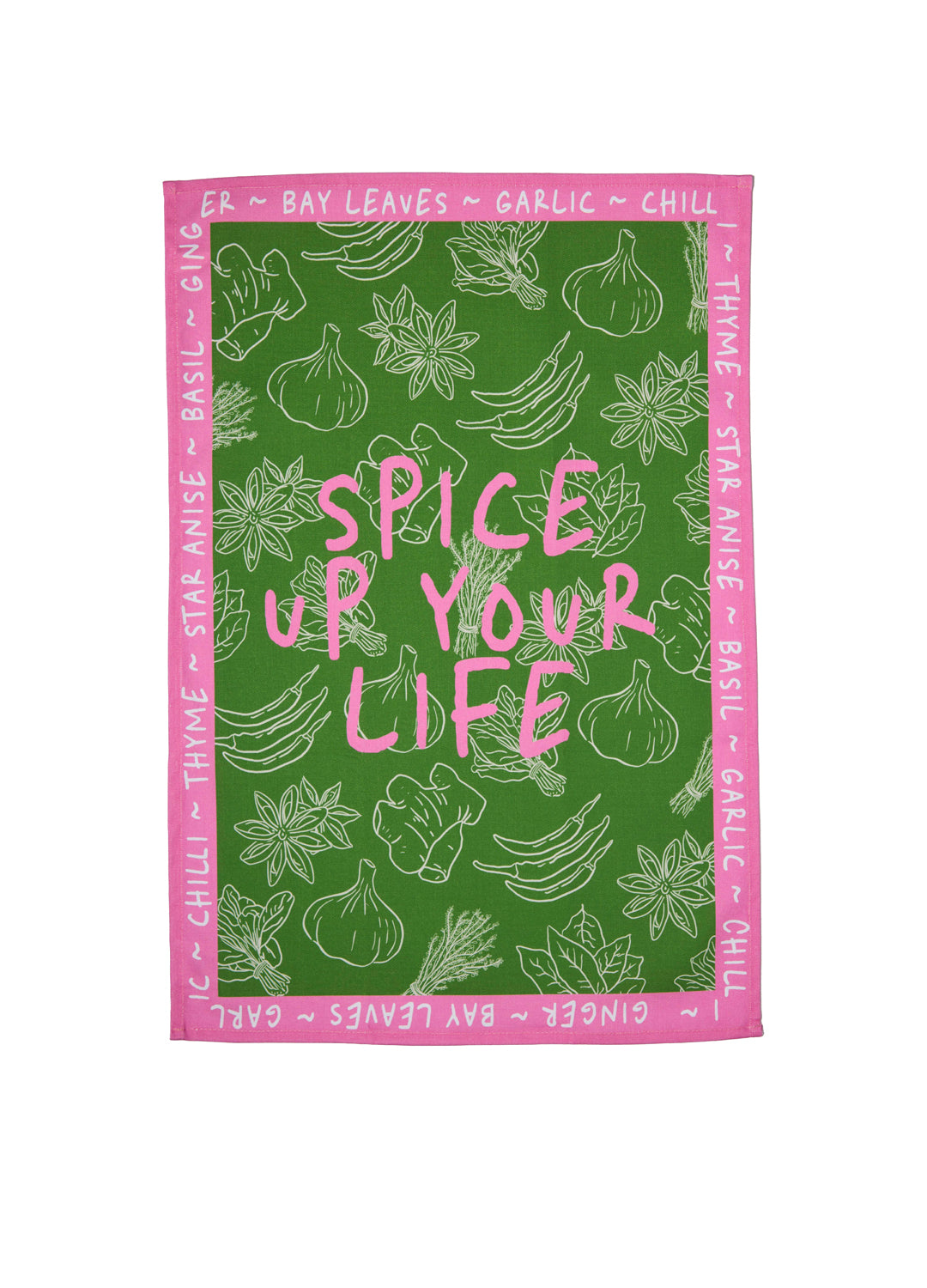 'Spice Up Your Life' Tea Towel