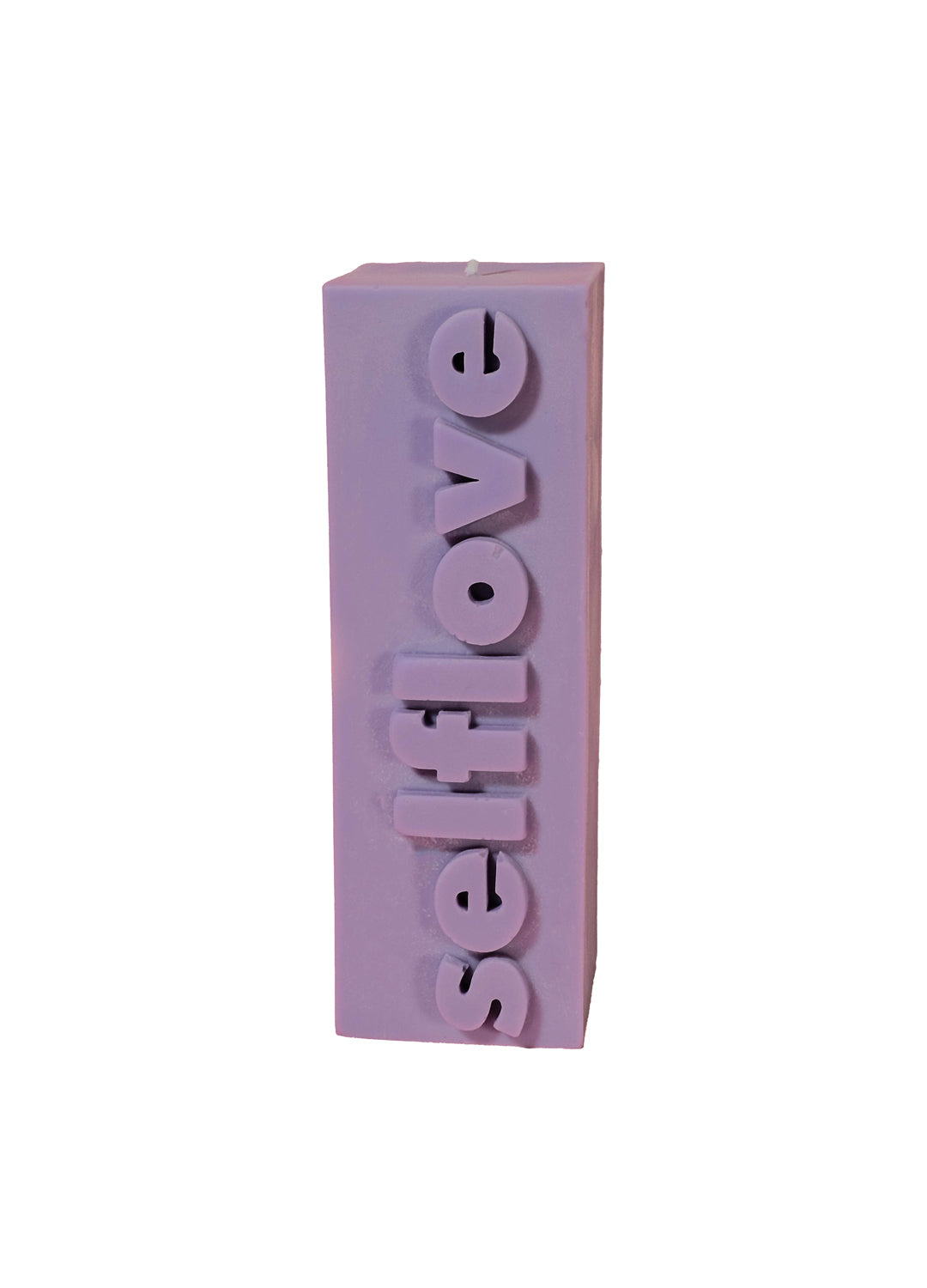 'Selflove' Slogan Block Pillar Candle