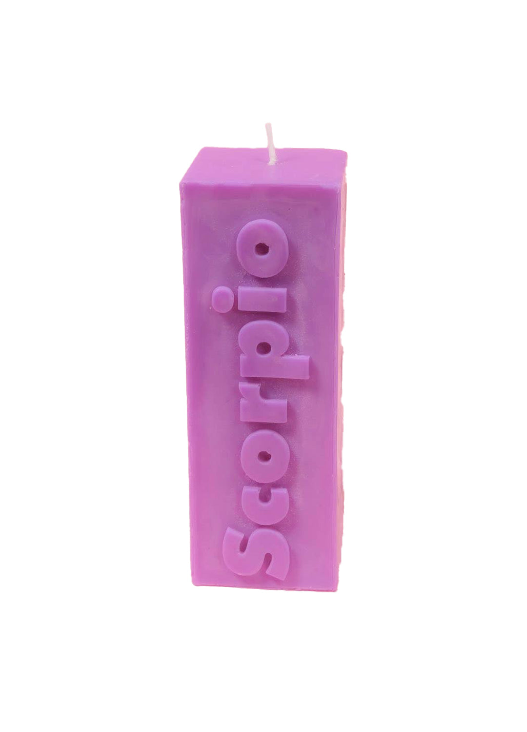 'Scorpio' Slogan Zodiac Block Pillar Candle