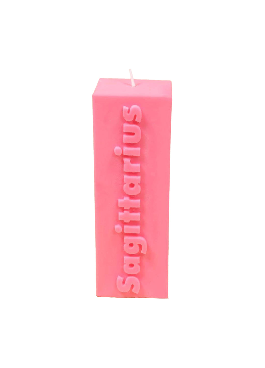 'Sagittarius' Slogan Zodiac Block Pillar Candle