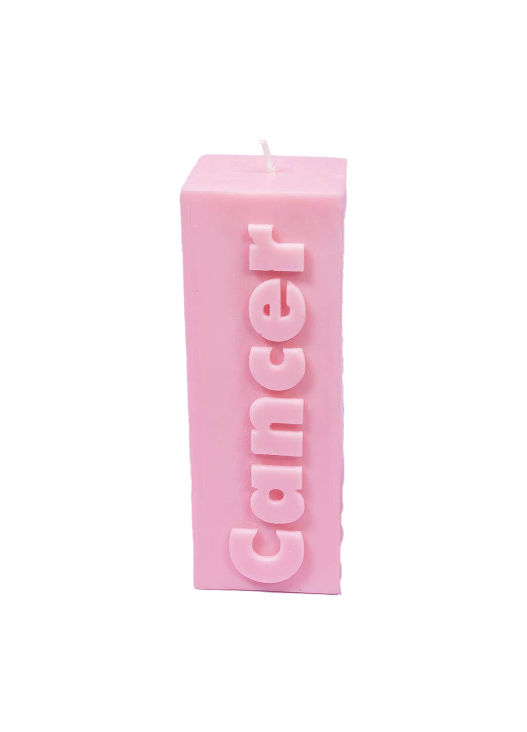 'Cancer' Sloagn Zodiac Block Pillar Candle
