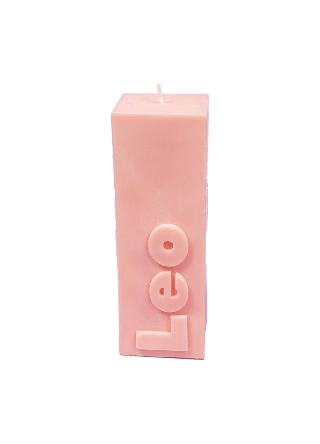 'Leo' Slogan Zodiac Block Pillar Candle