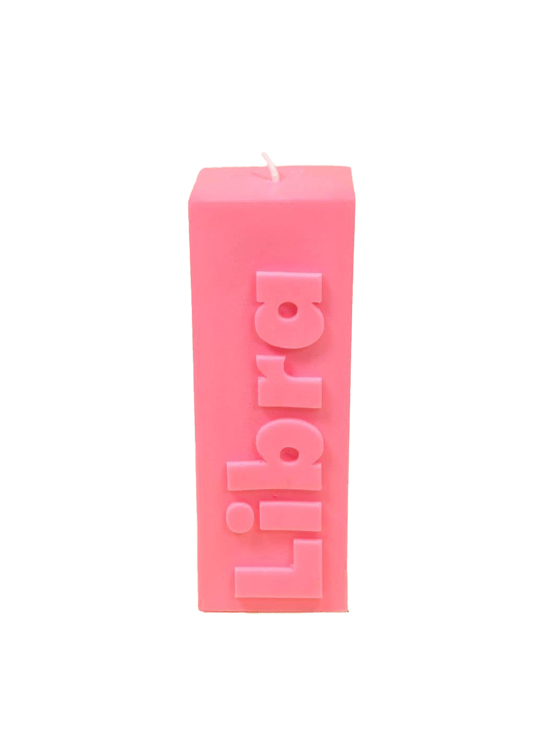 'Libra' Slogan Zodiac Block Pillar Candle
