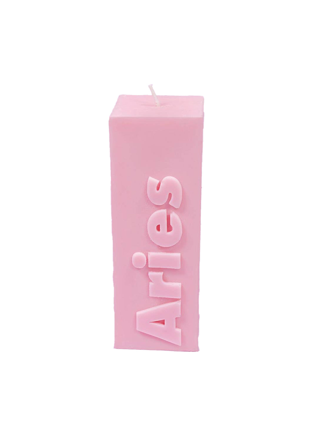 'Aries' Slogan Zodiac Block Pillar Candle