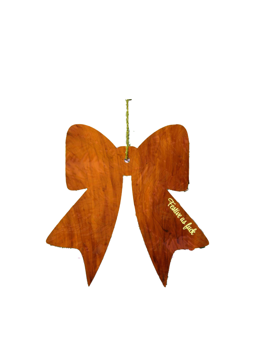 'Festive as Fuck'  Christmas Bow Tree Decoration