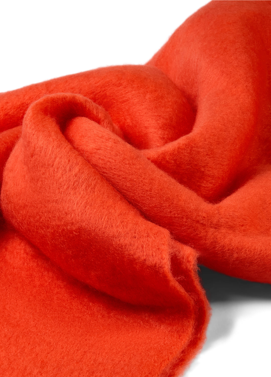 Close-up of the bright orange fabric texture