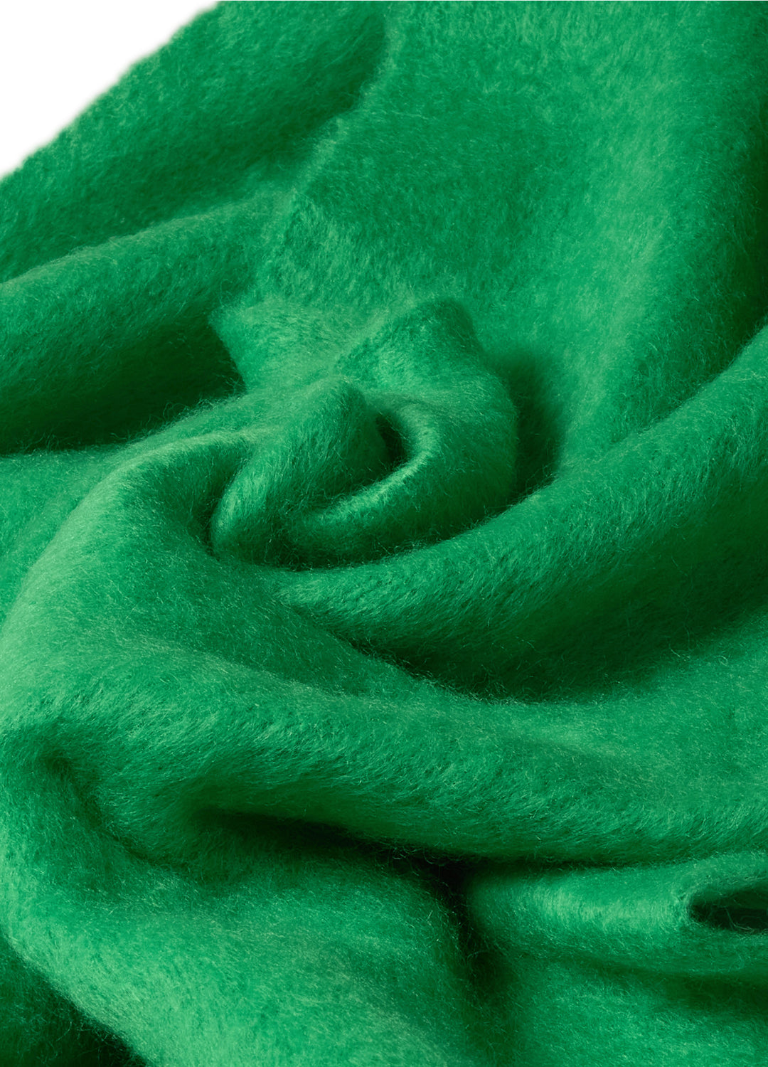 Close-up of green fabric with a soft texture