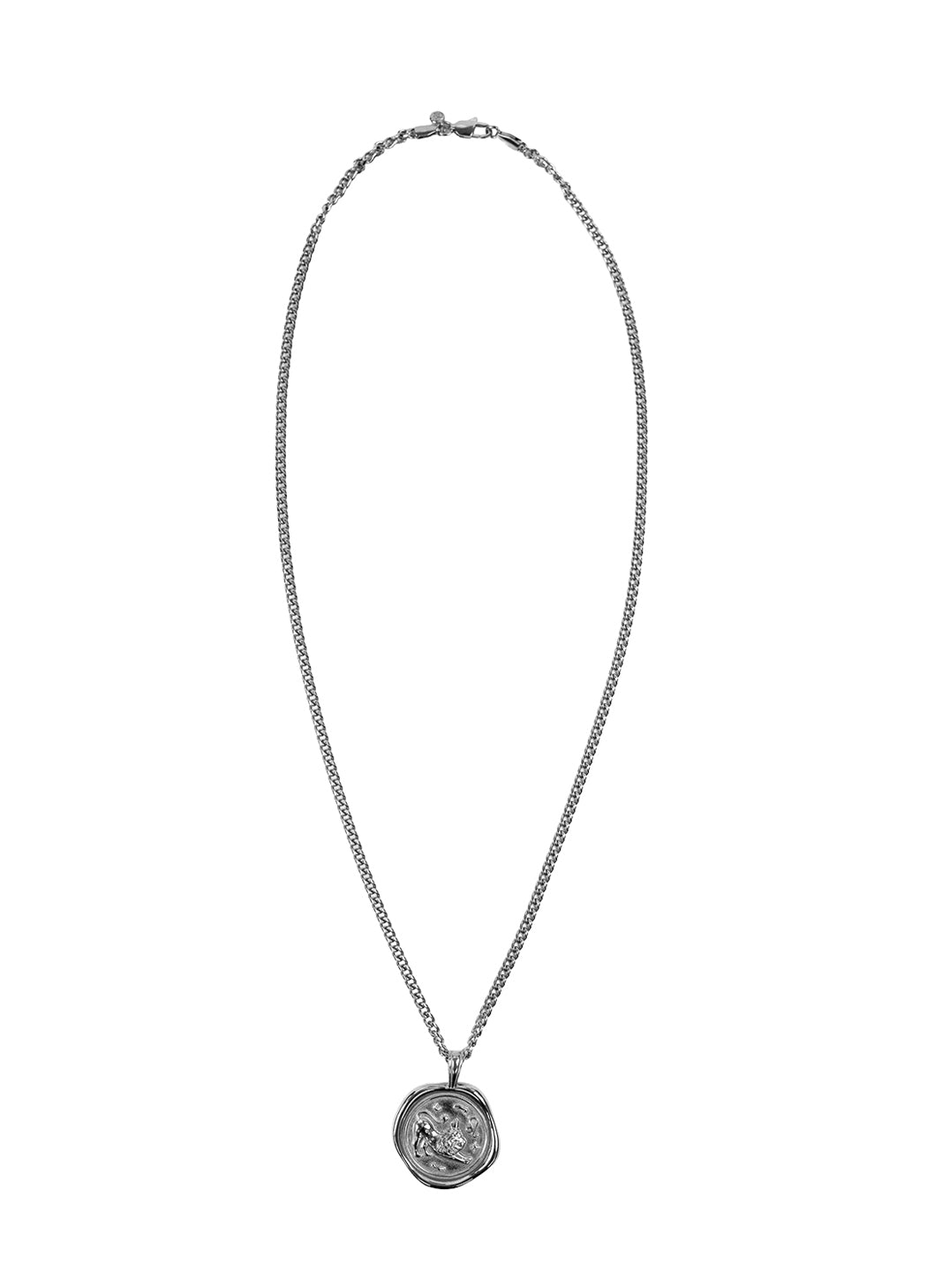 Silver Zodiac Medallion Necklace
