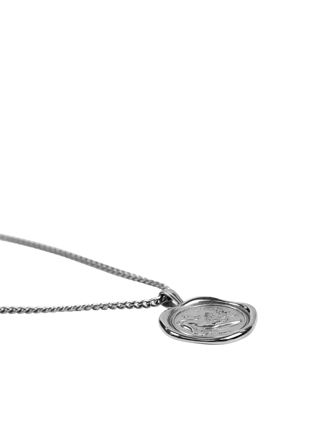 Silver Zodiac Medallion Necklace