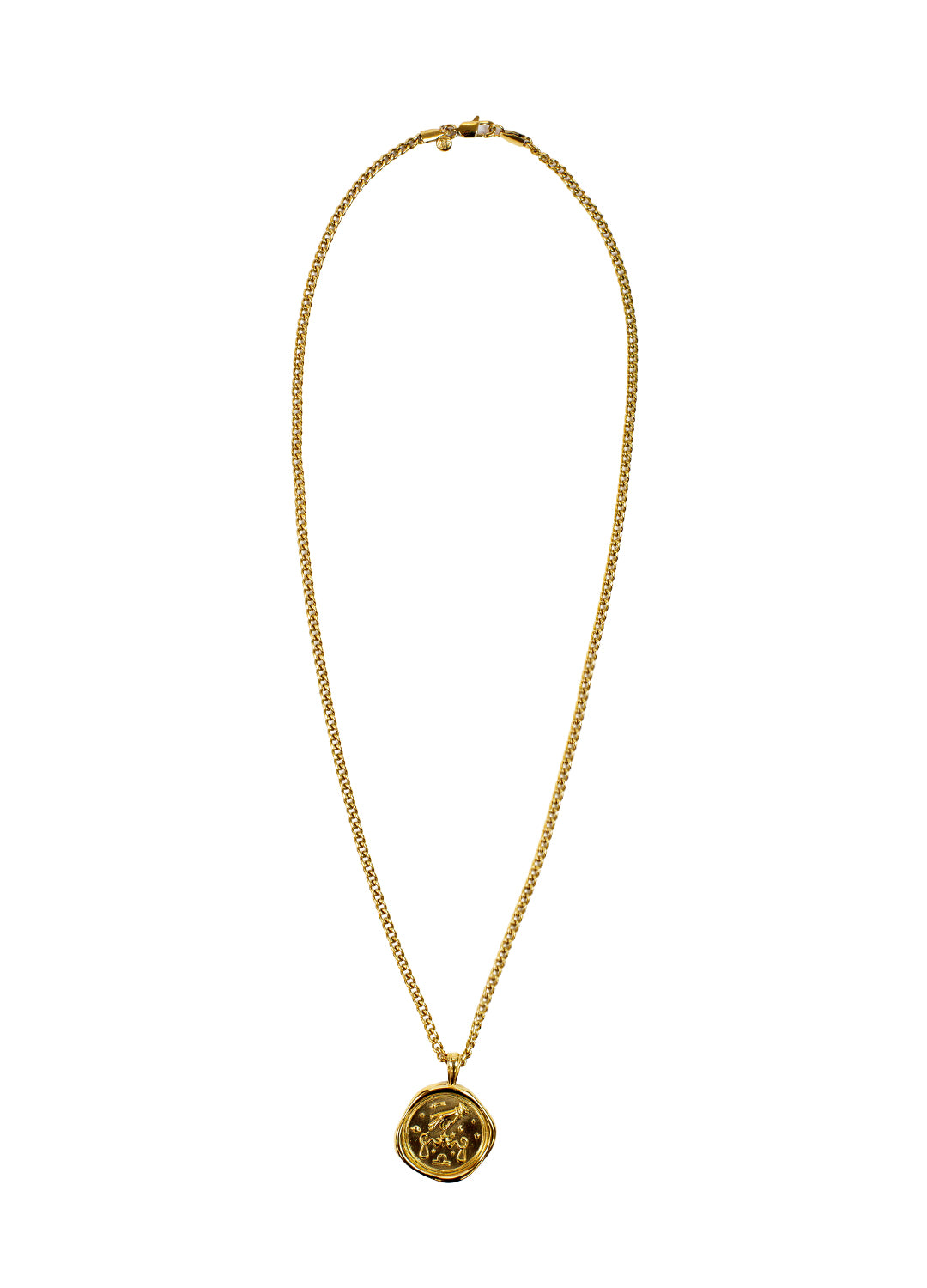 Gold Zodiac Medallion Necklace