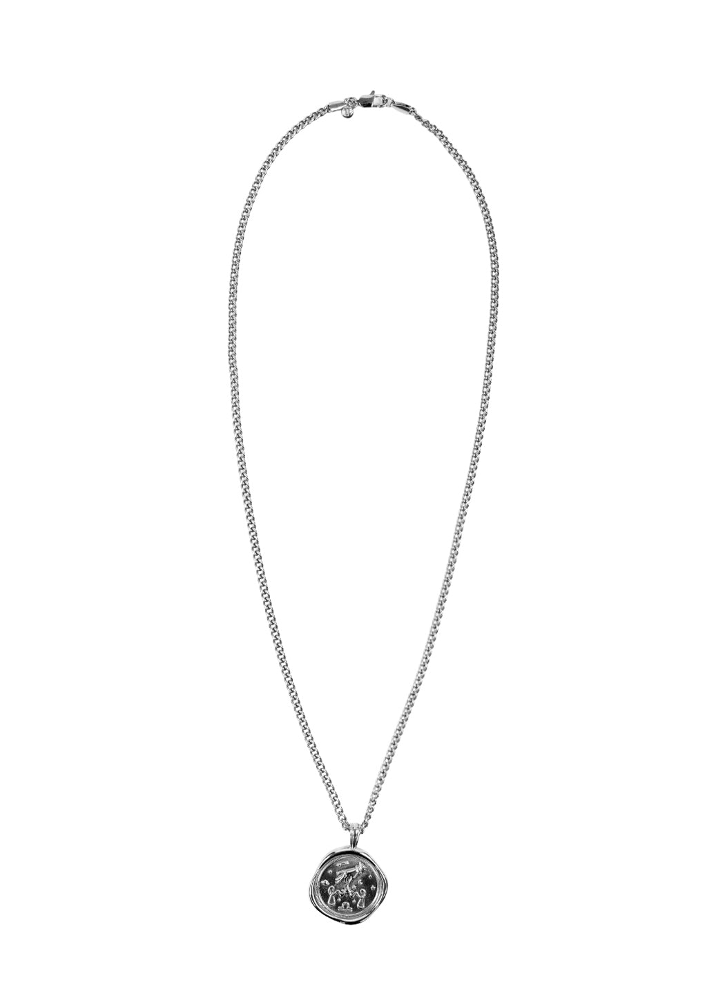 Silver Zodiac Medallion Necklace