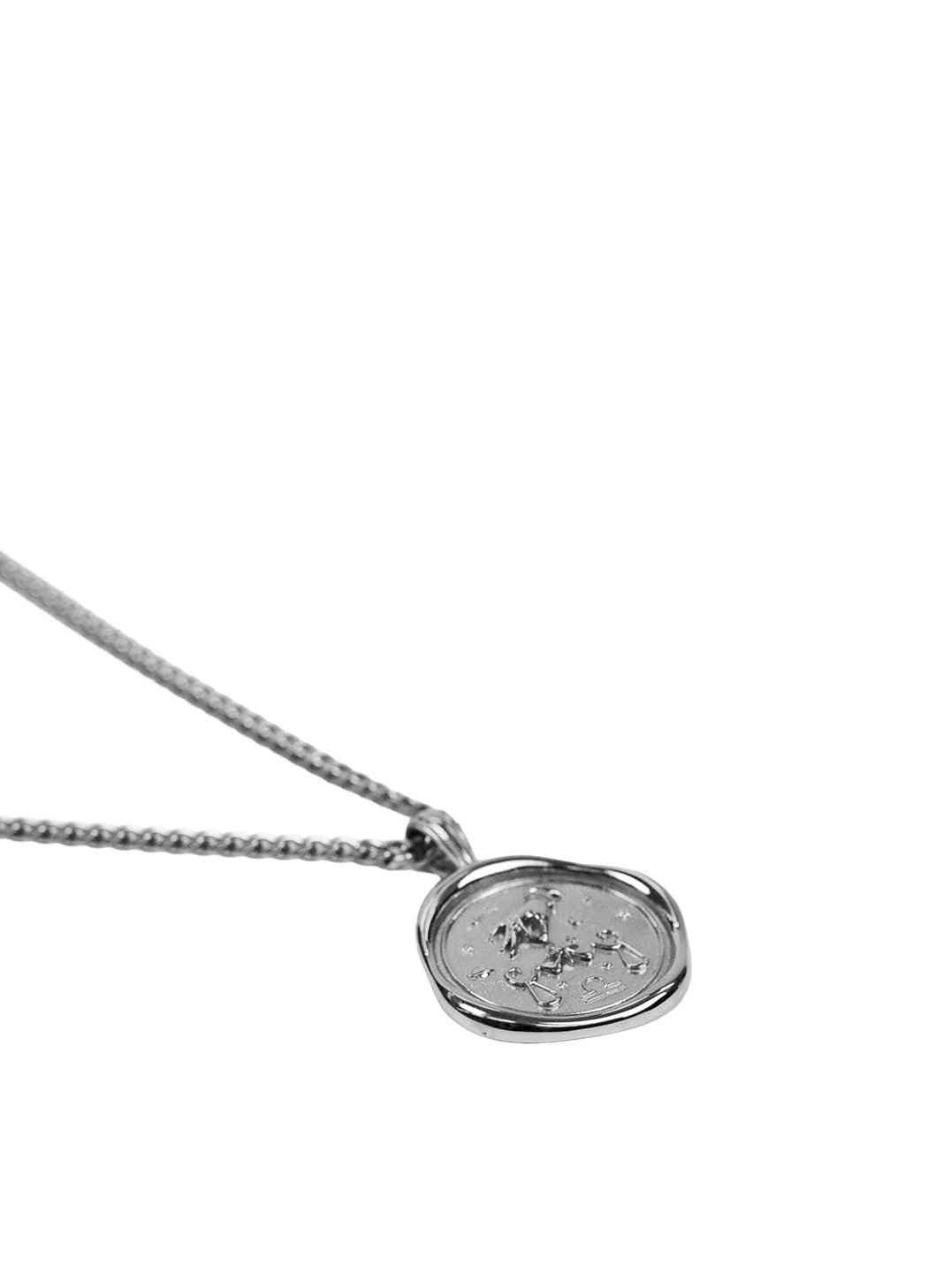 Silver Zodiac Medallion Necklace