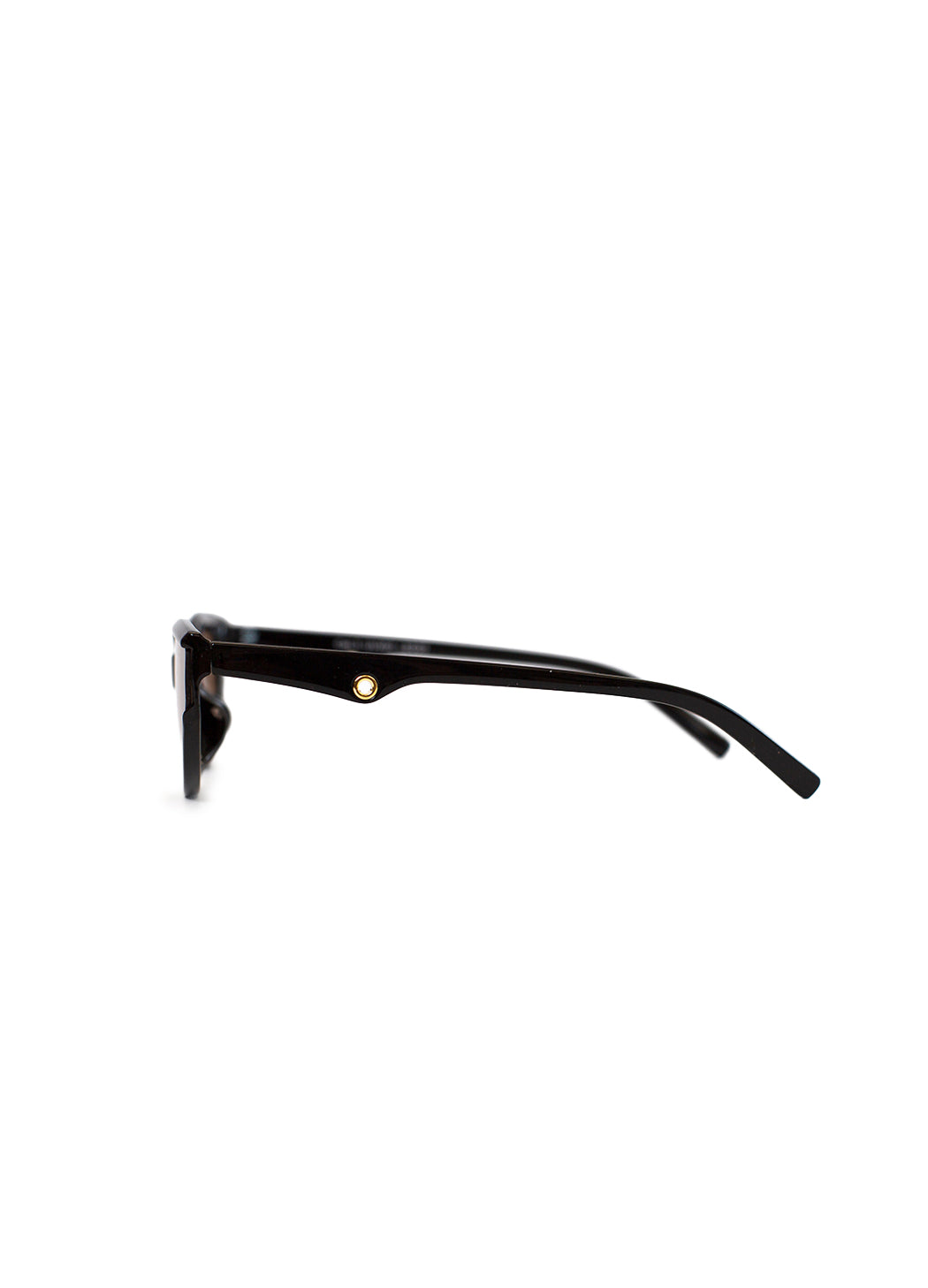 Black sunglasses on a white background