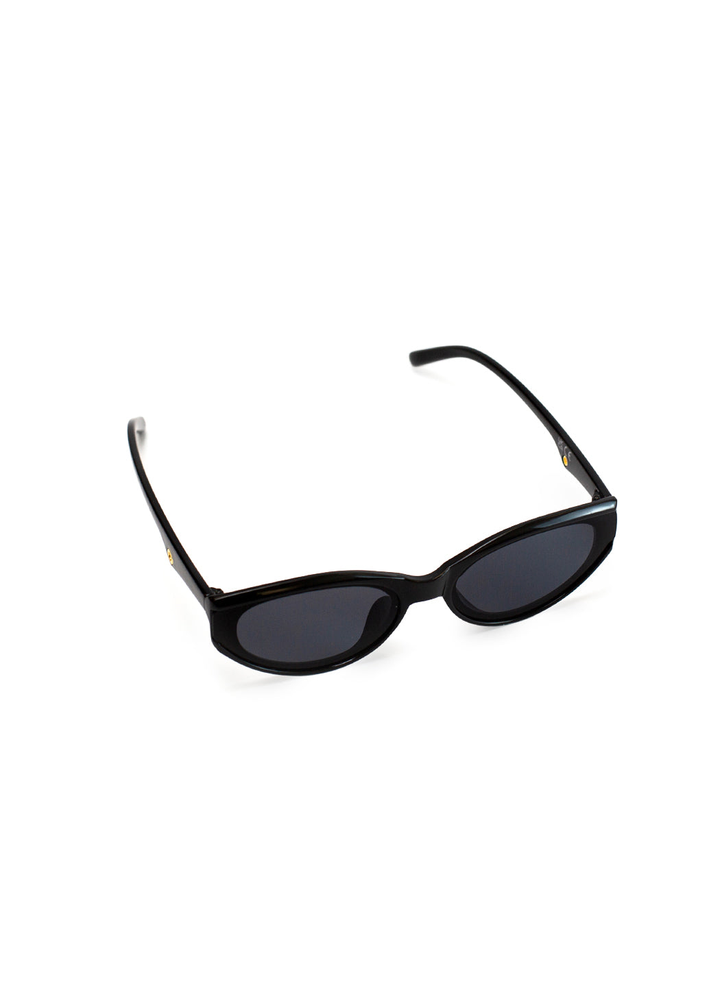 Black sunglasses on a white background
