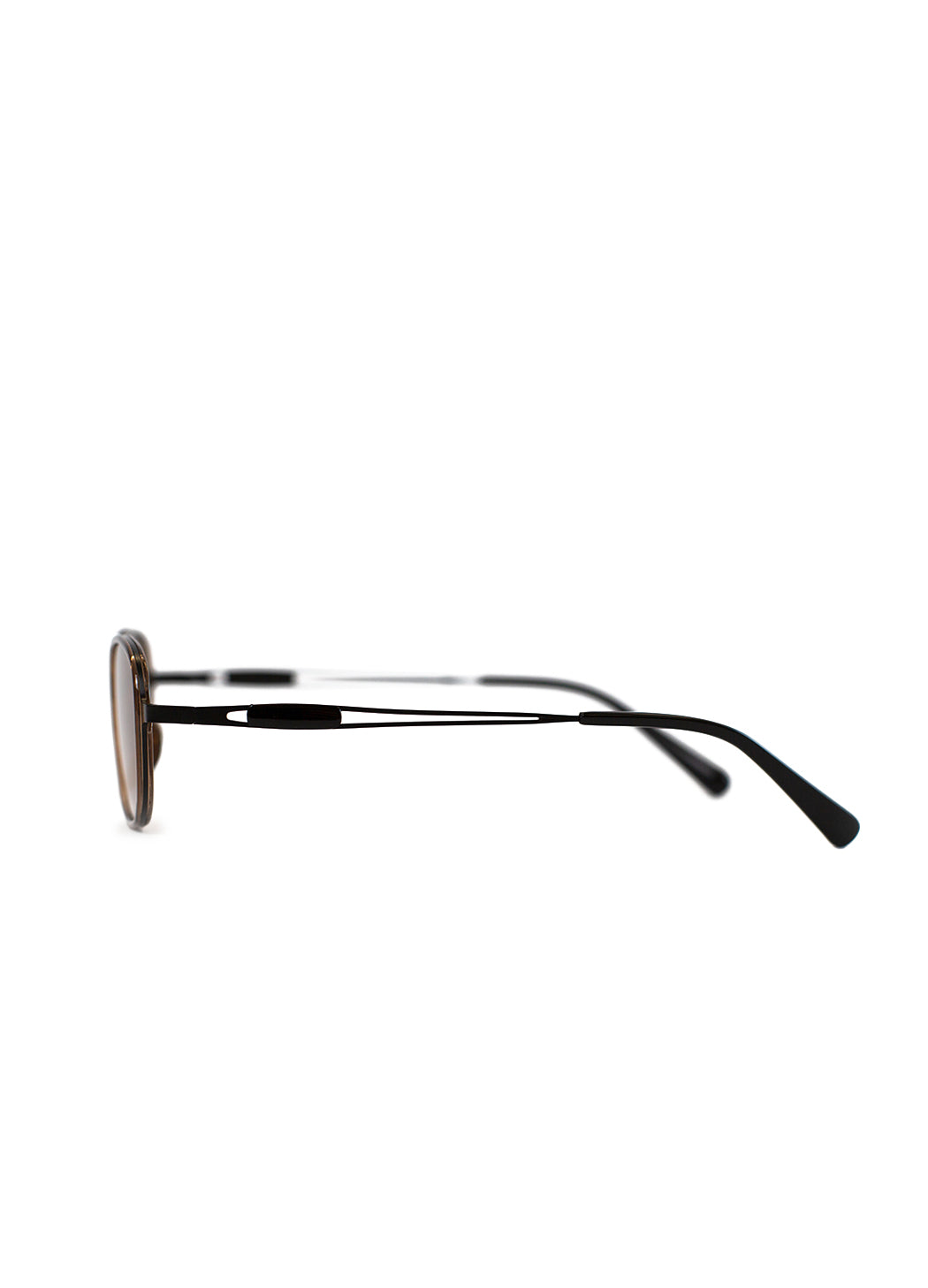 Black sunglasses on a white background