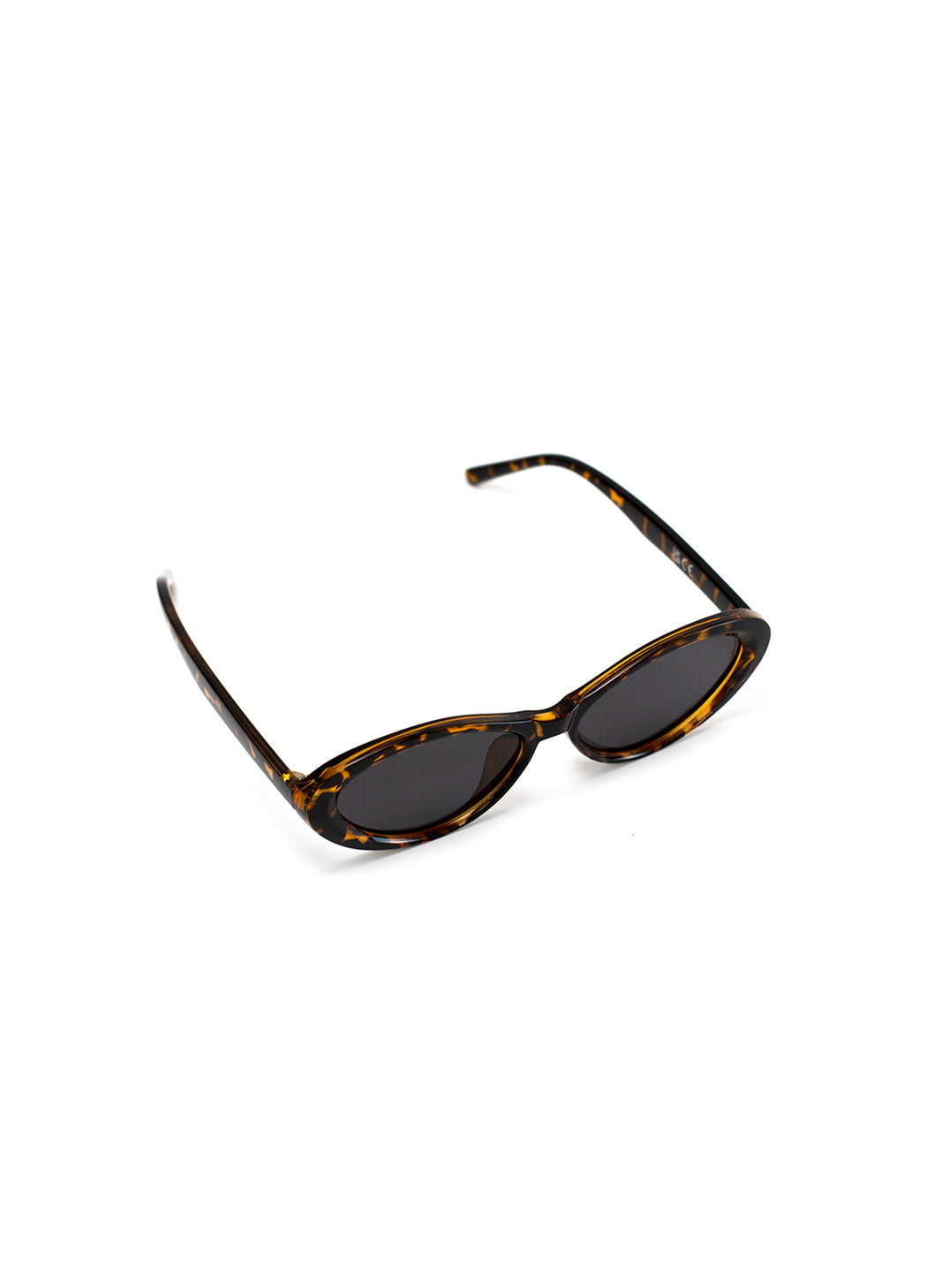 Sunglasses with tortoiseshell frame on a white background