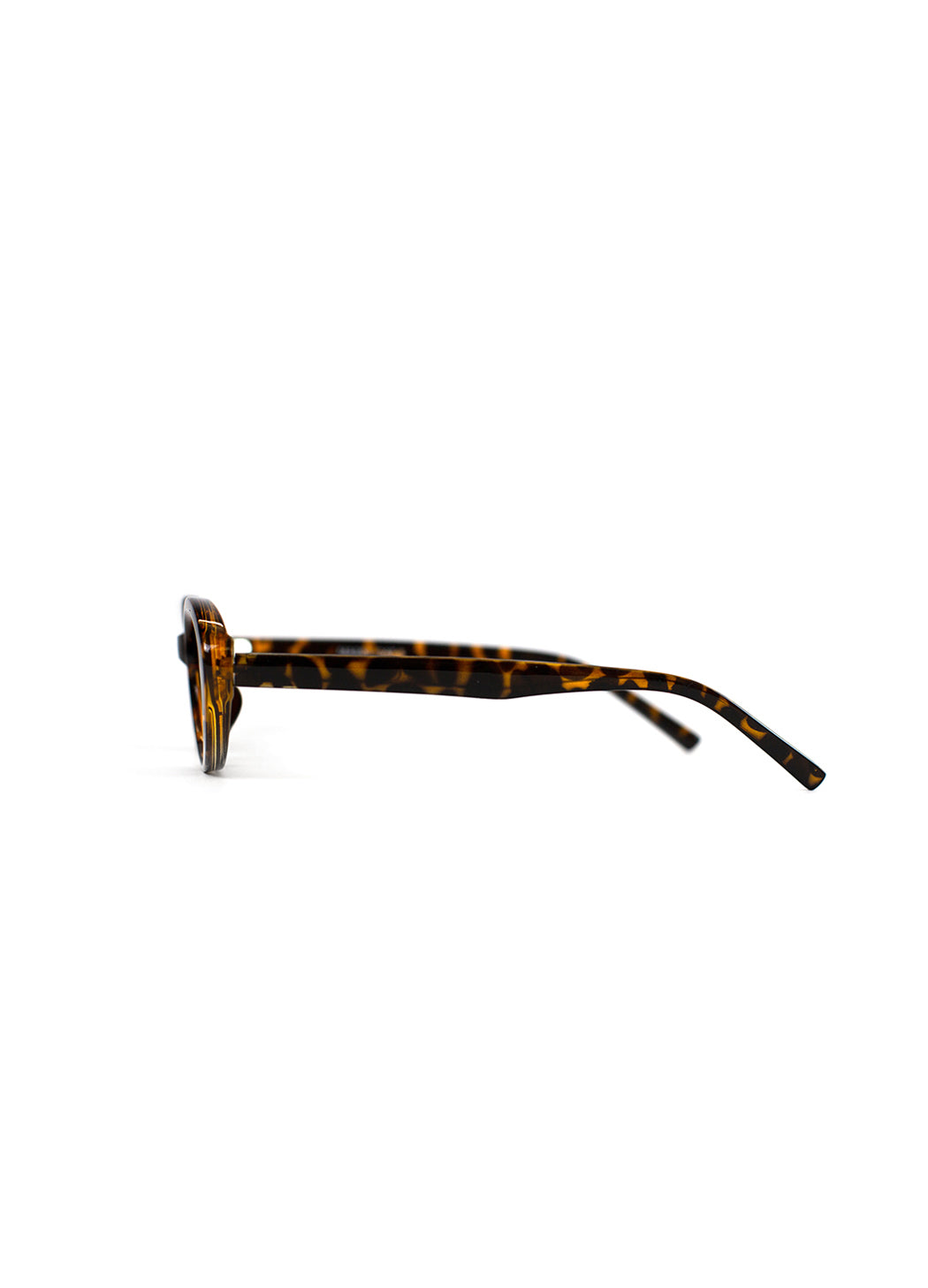 Tortoiseshell sunglasses on a white background