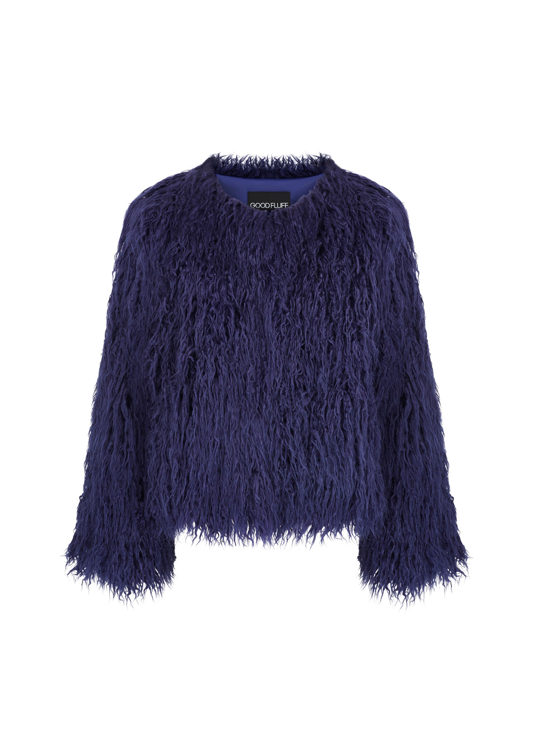 Good Fluff Faux Mongolian Jacket - Navy