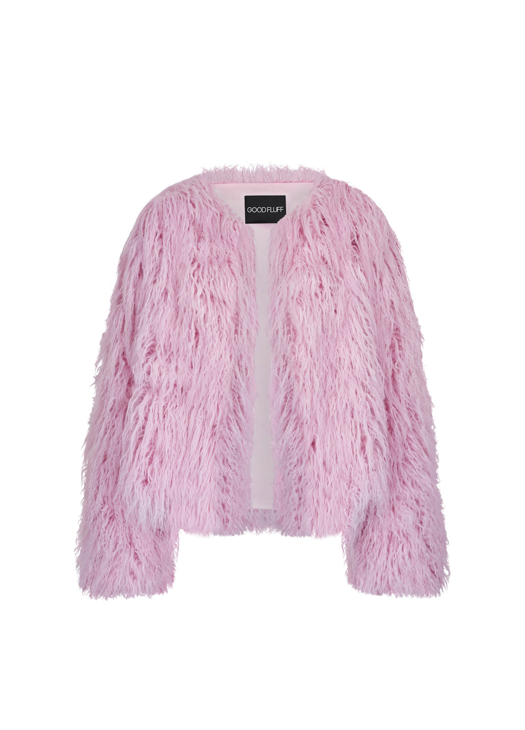 Good Fluff Faux Mongolian Jacket - Pink Frost
