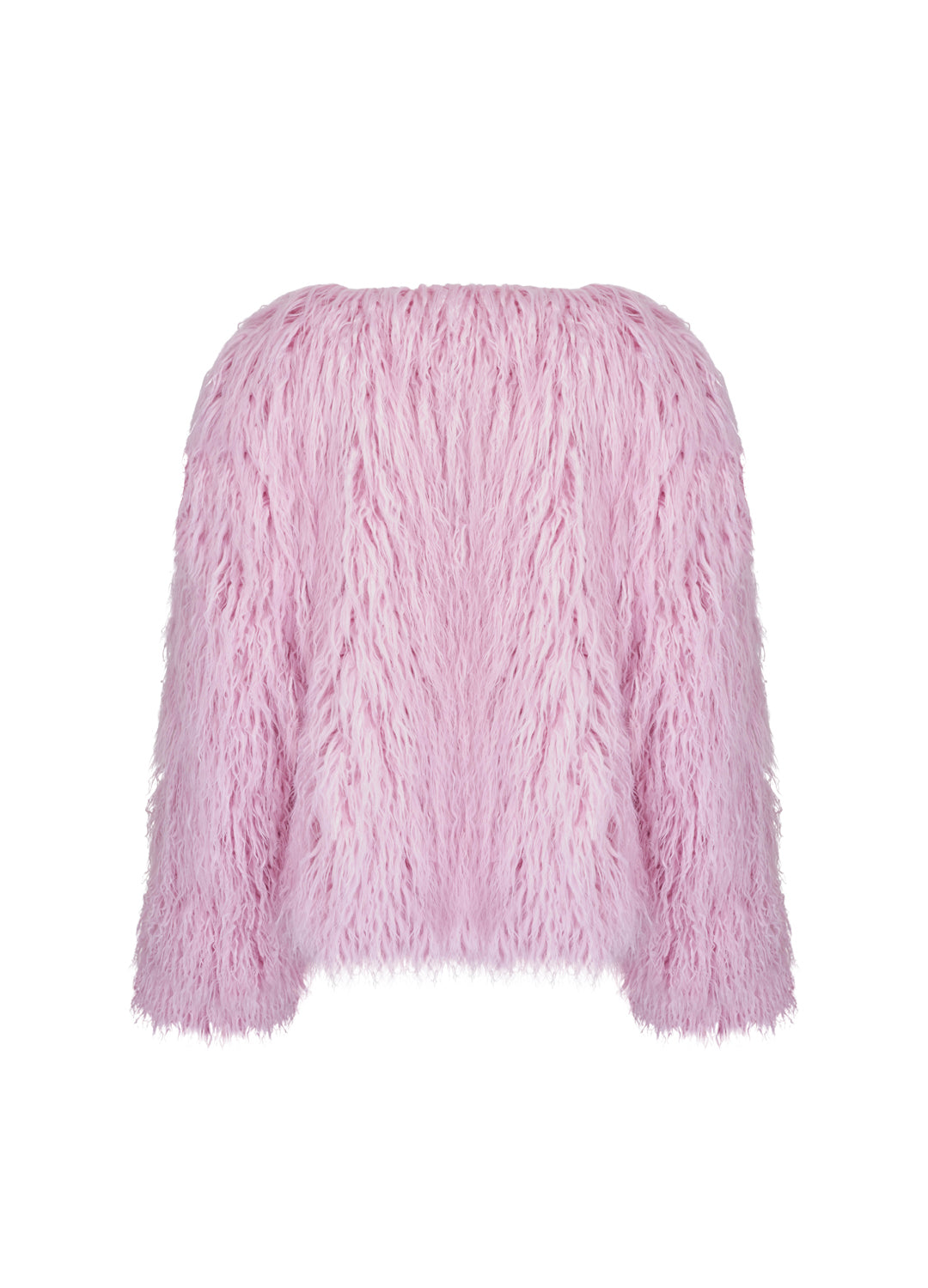 Good Fluff Faux Mongolian Jacket - Pink Frost