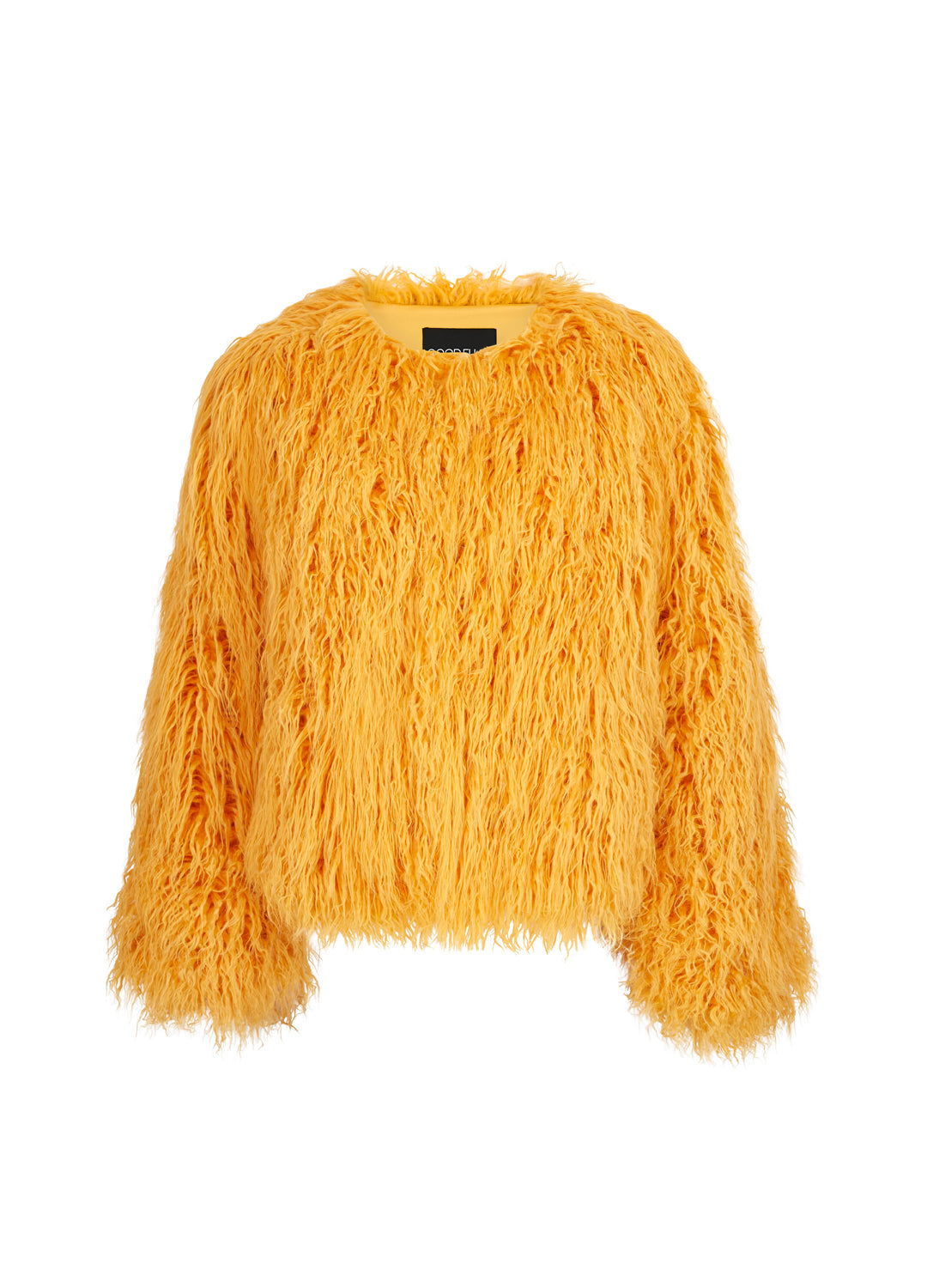 Good Fluff Faux Mongolian Jacket - Mustard