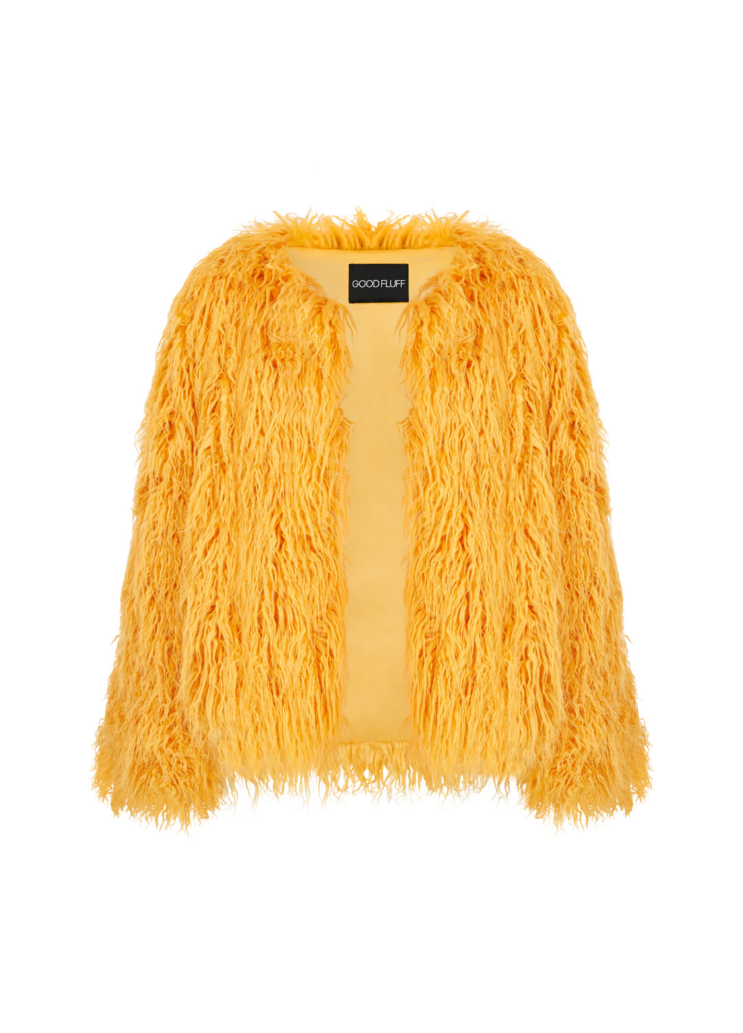 Good Fluff Faux Mongolian Jacket - Mustard