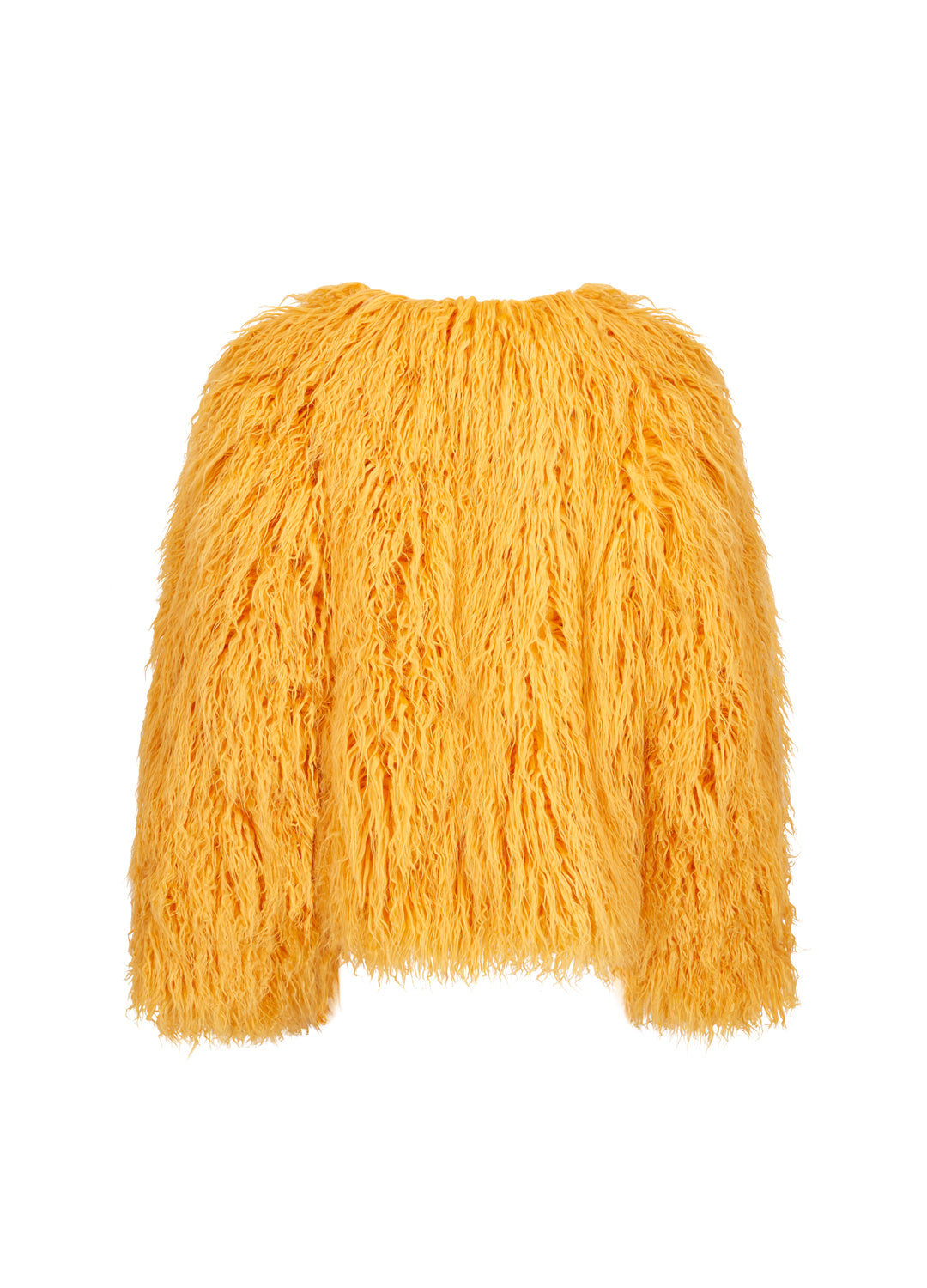 Good Fluff Faux Mongolian Jacket - Mustard