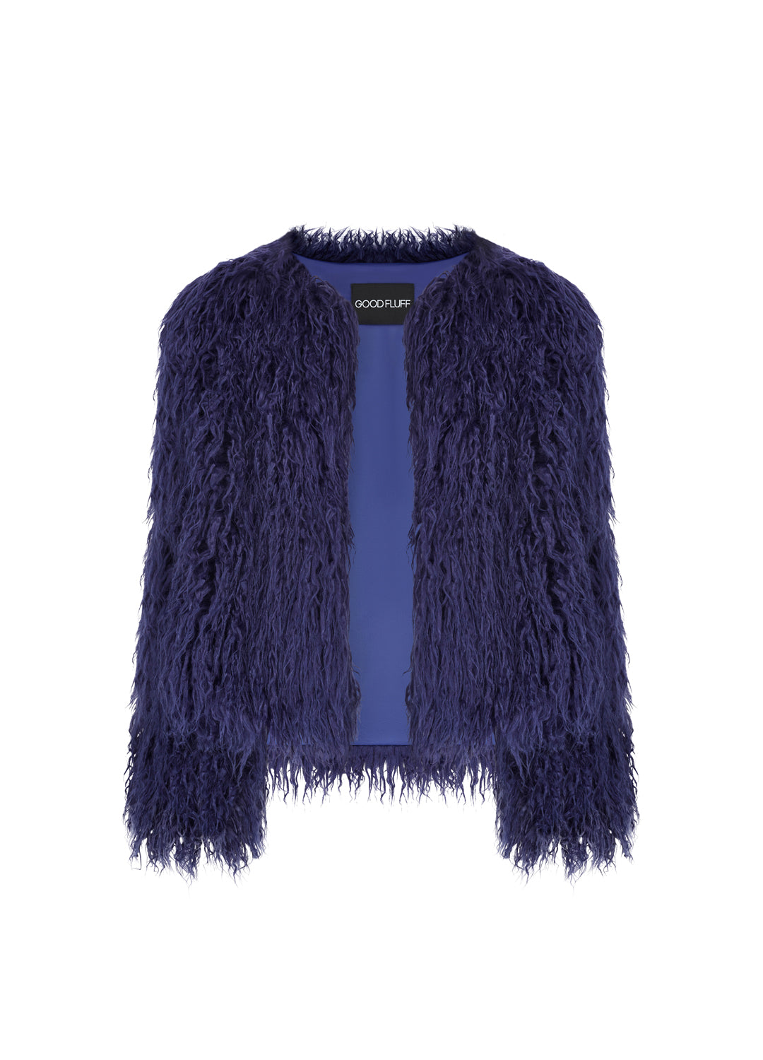 Good Fluff Faux Mongolian Jacket - Navy