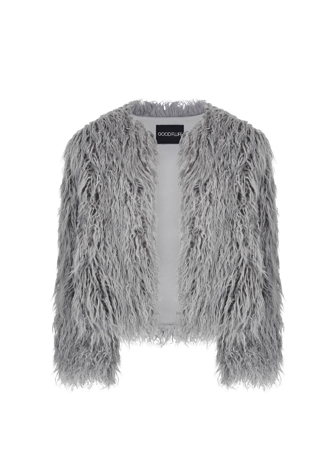 Good Fluff Faux Mongolian Jacket - Grey