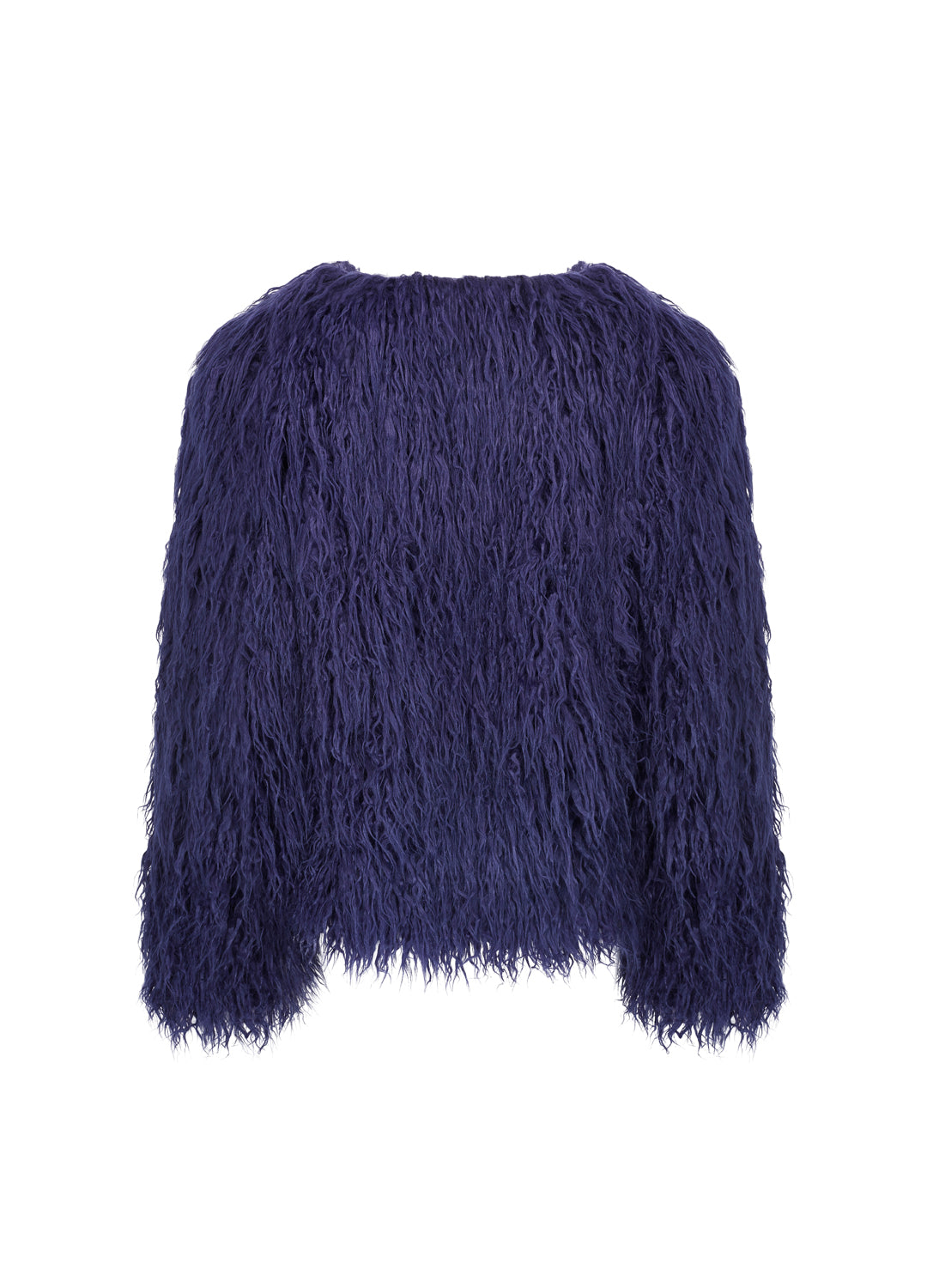 Good Fluff Faux Mongolian Jacket - Navy