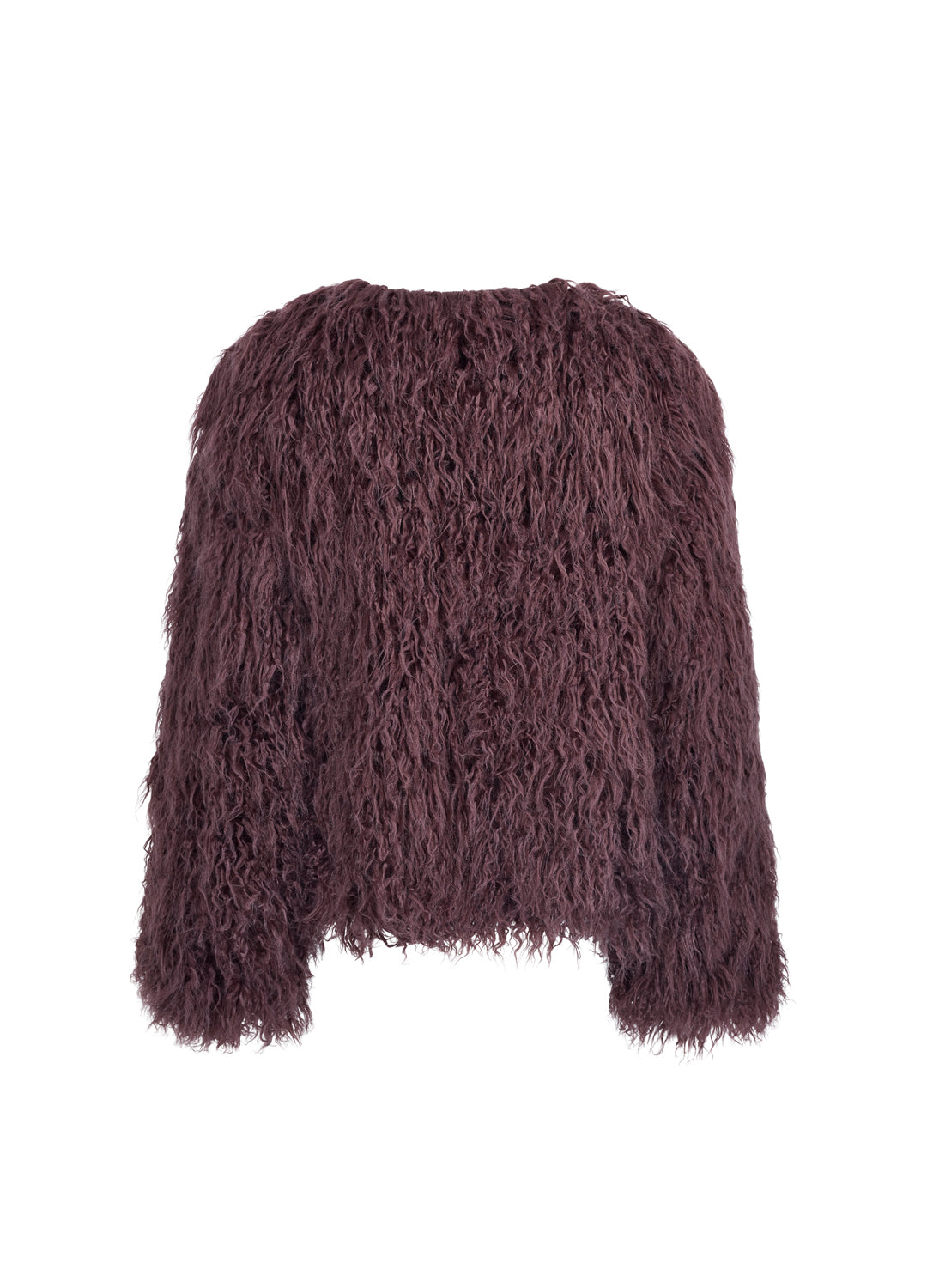 Good Fluff Faux Mongolian Jacket - Brown