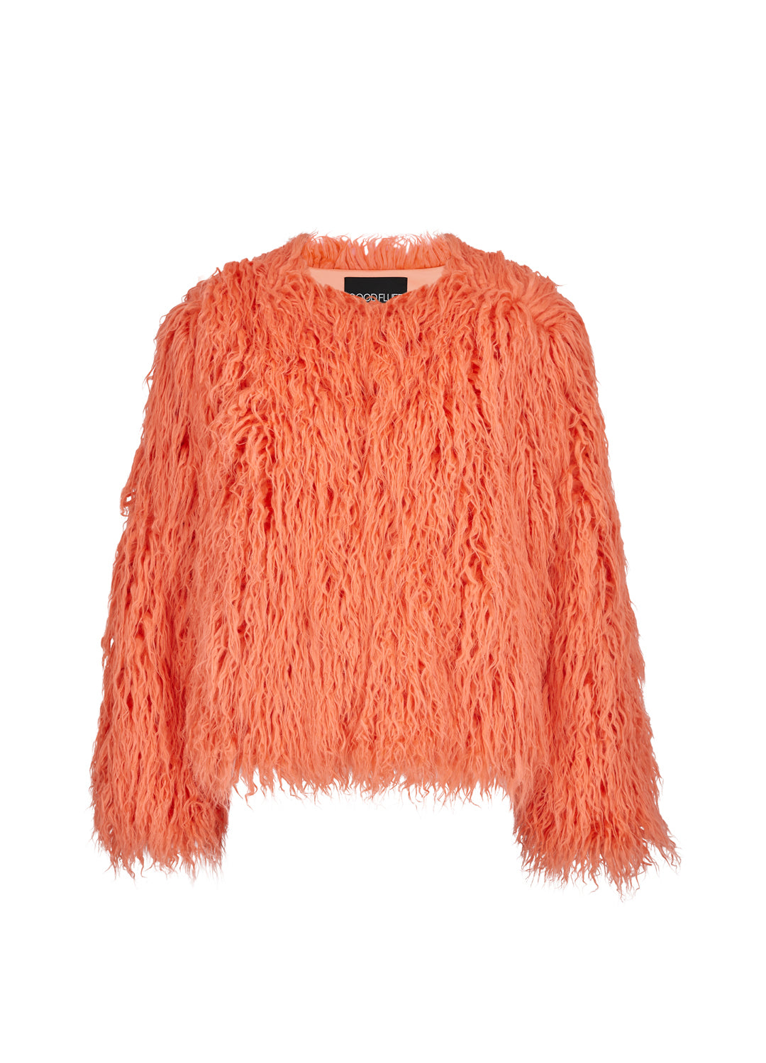 Good Fluff Faux Mongolian Jacket - Sienna Coral