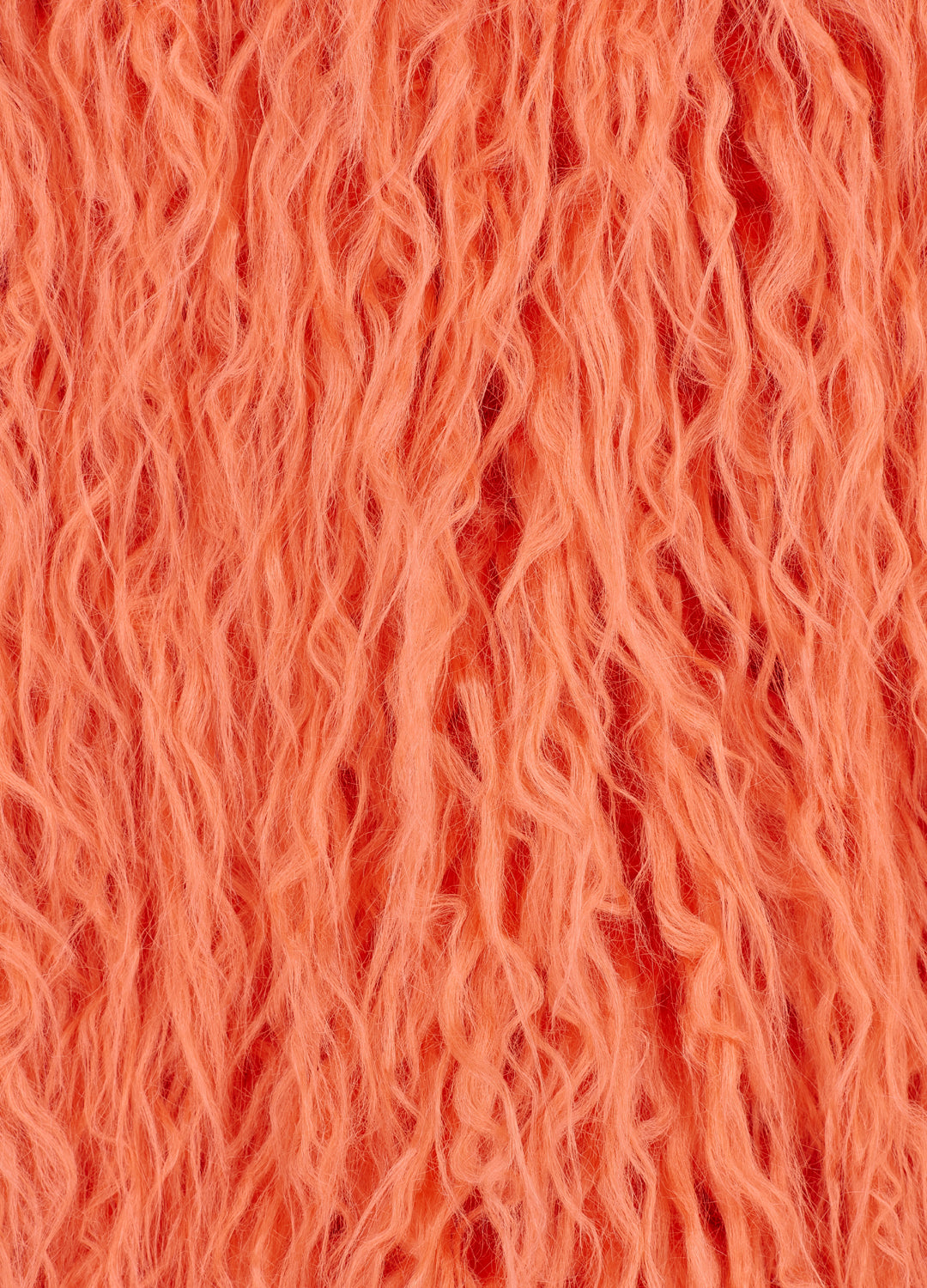 Good Fluff Faux Mongolian Jacket - Sienna Coral