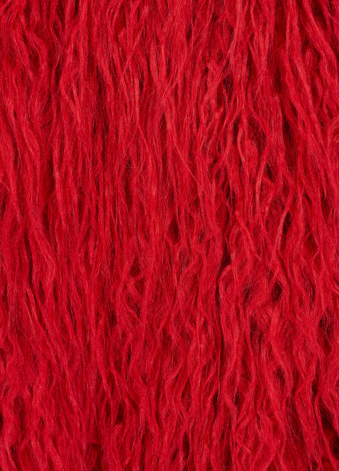 Good Fluff Faux Mongolian Jacket - Cherry Red