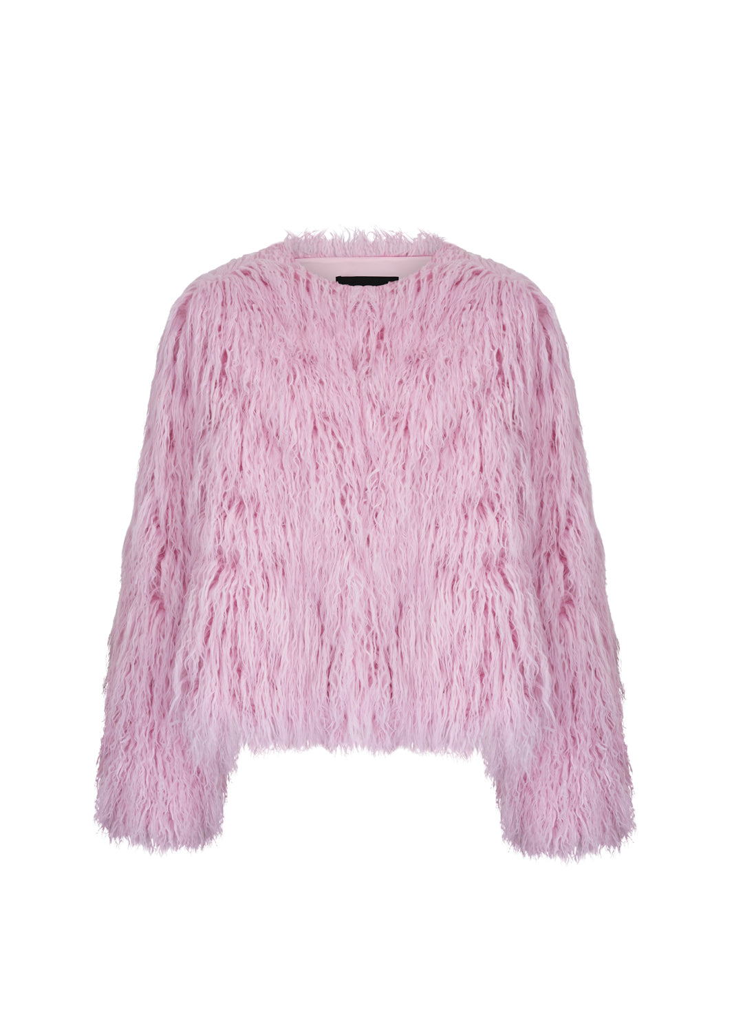 Good Fluff Faux Mongolian Jacket - Pink Frost