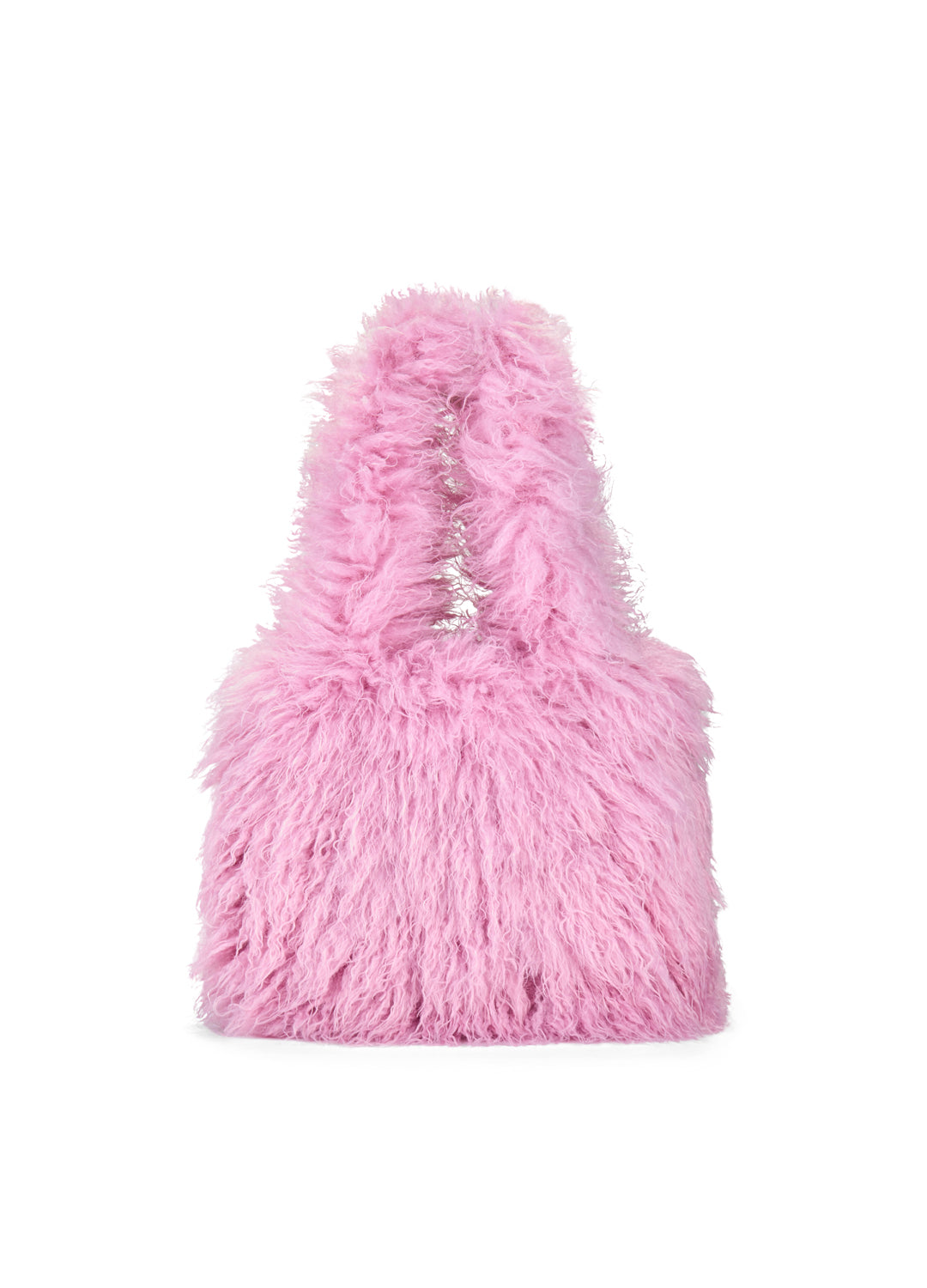 Good Fluff Faux Fur Mongolian Oversized Shopper Bag - Baby Pink