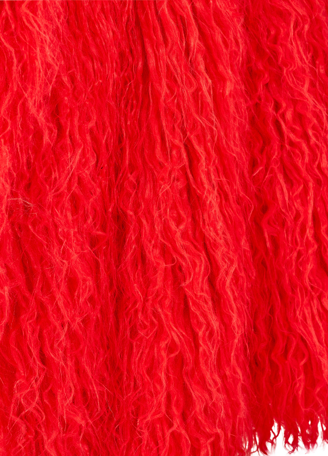 Close-up of bright red textured fabric