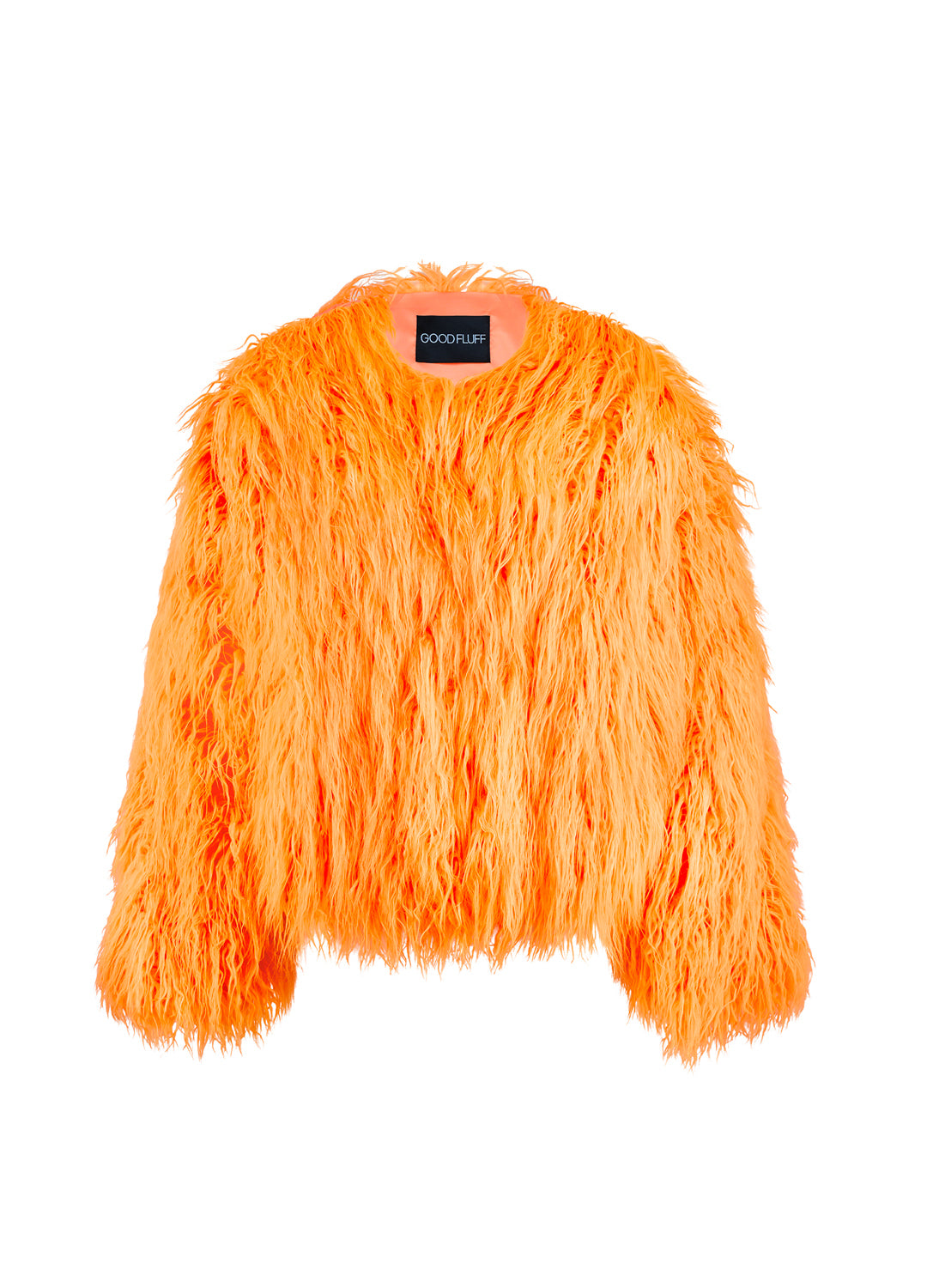 Good Fluff Faux Mongolian Jacket - Orange