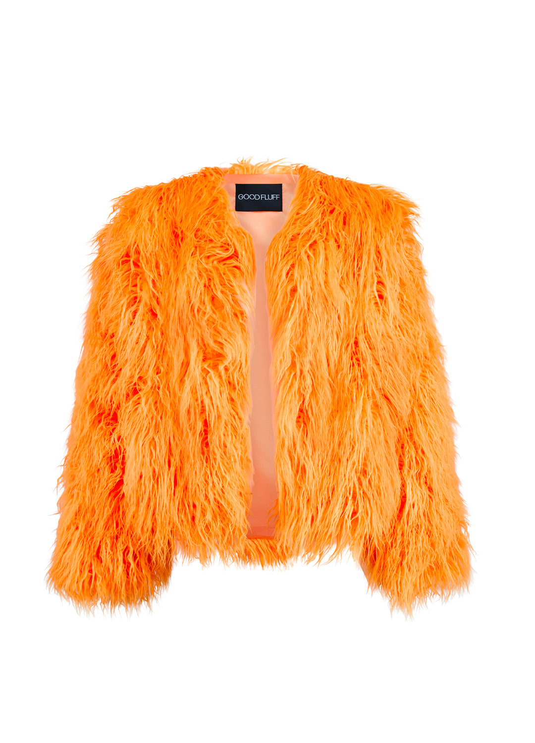 Good Fluff Faux Mongolian Jacket - Orange