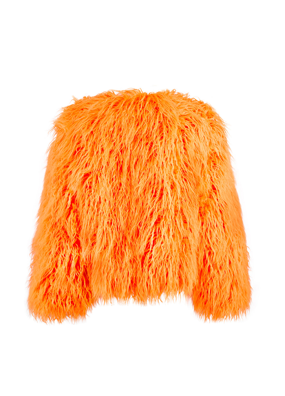 Good Fluff Faux Mongolian Jacket - Orange