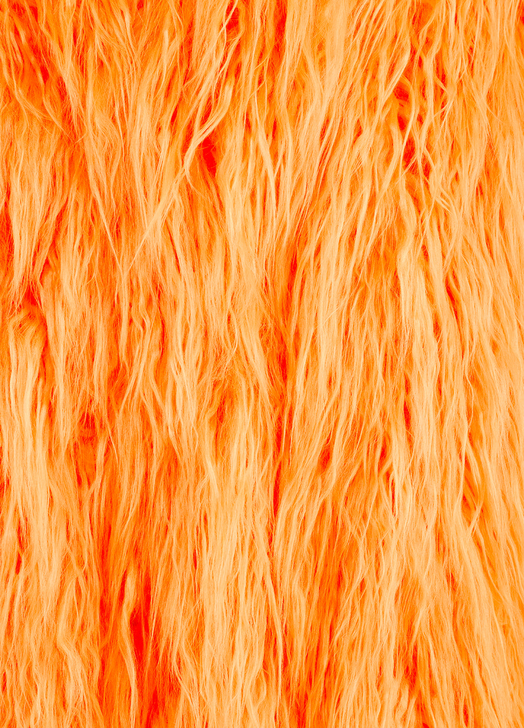 Good Fluff Faux Mongolian Jacket - Orange
