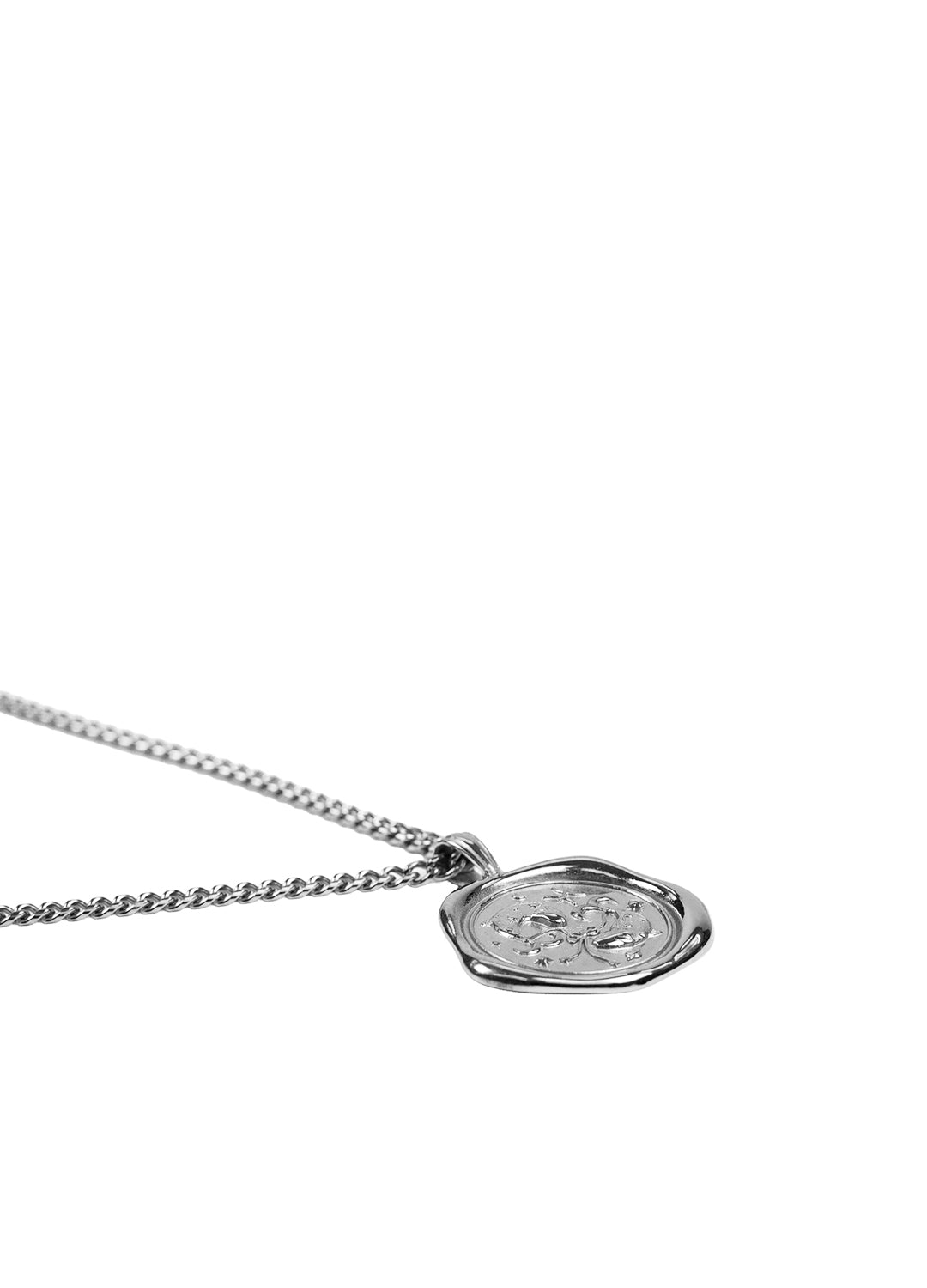 Silver Zodiac Medallion Necklace
