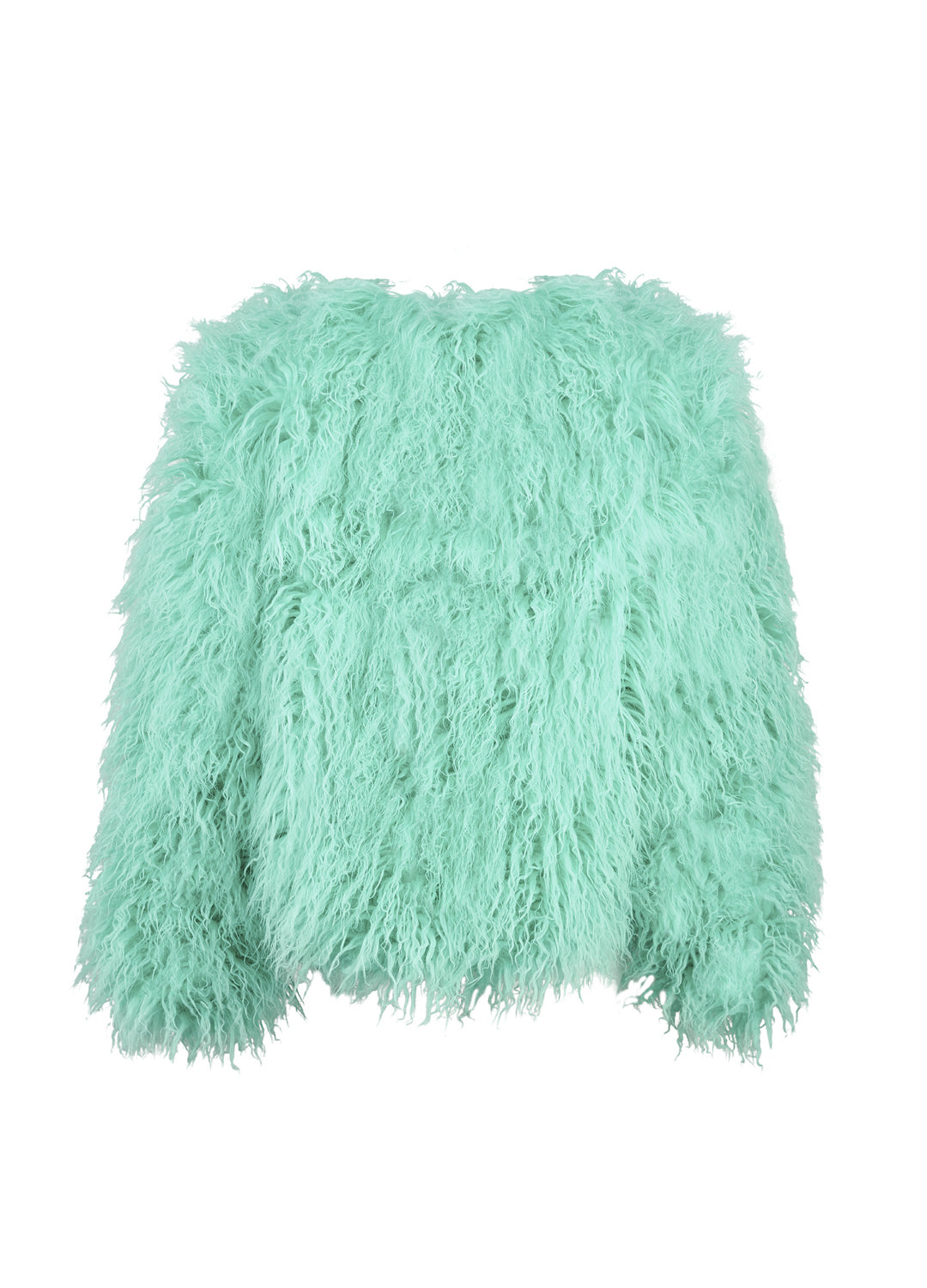 Mint green fluffy skirt on a white background