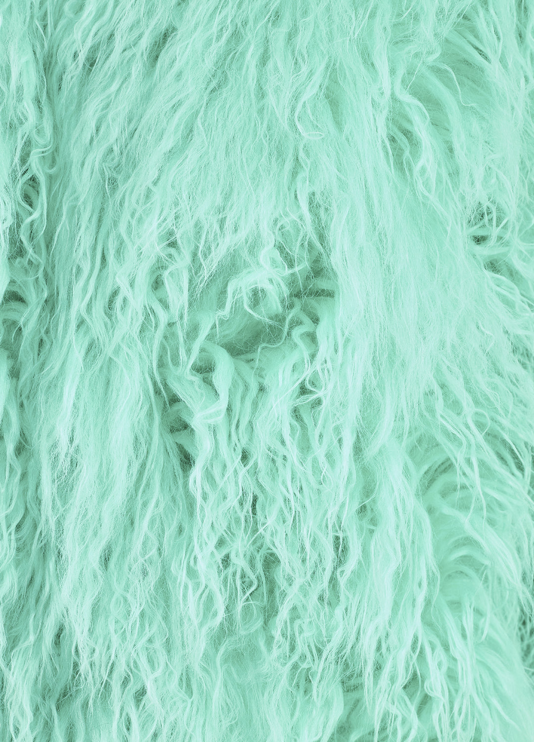 Mongolian Faux Fur Jacket - Pastel Green | Good Fluff – GOOD FLUFF