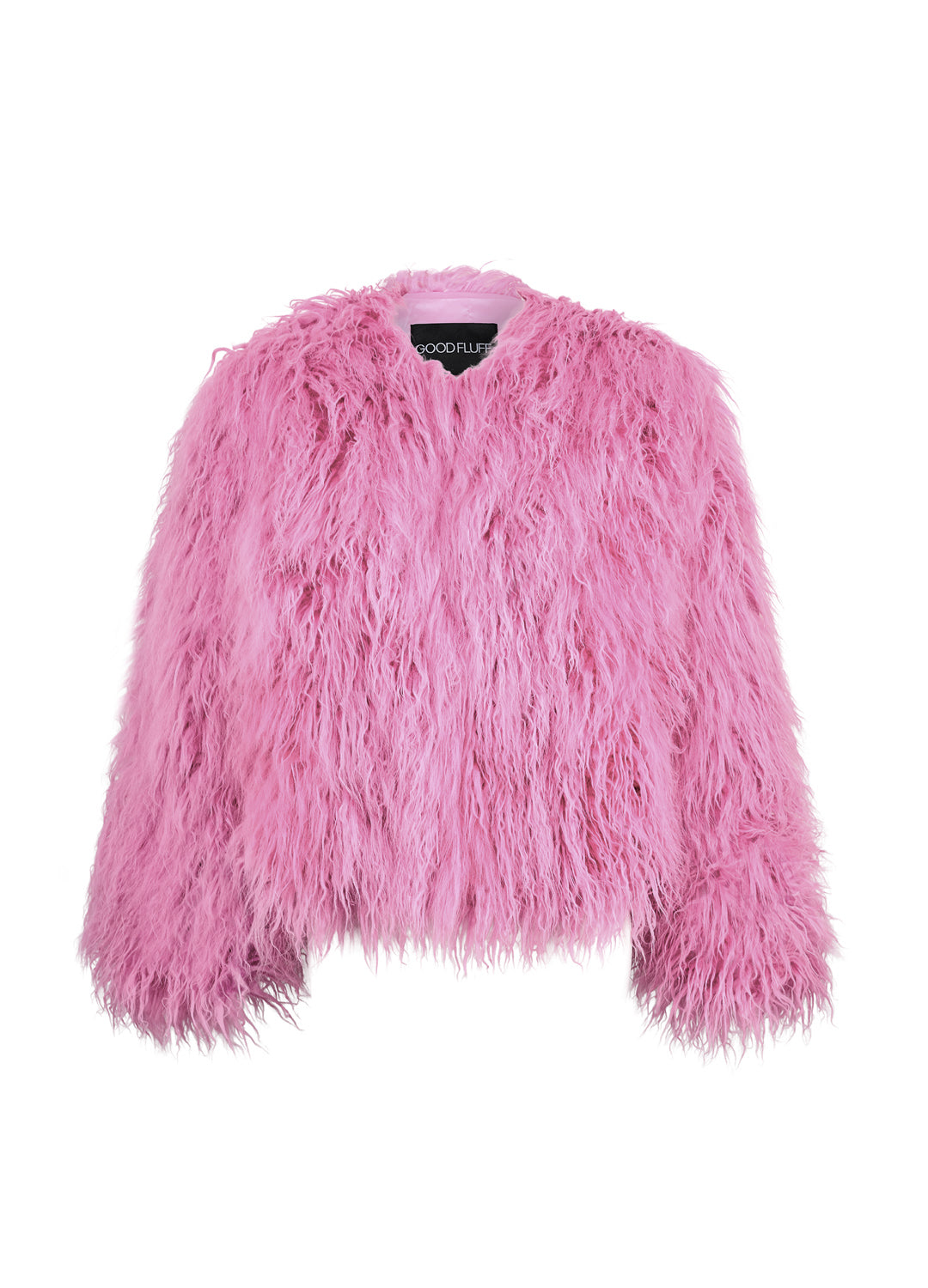 Good Fluff Faux Mongolian Jacket - Rose Pink