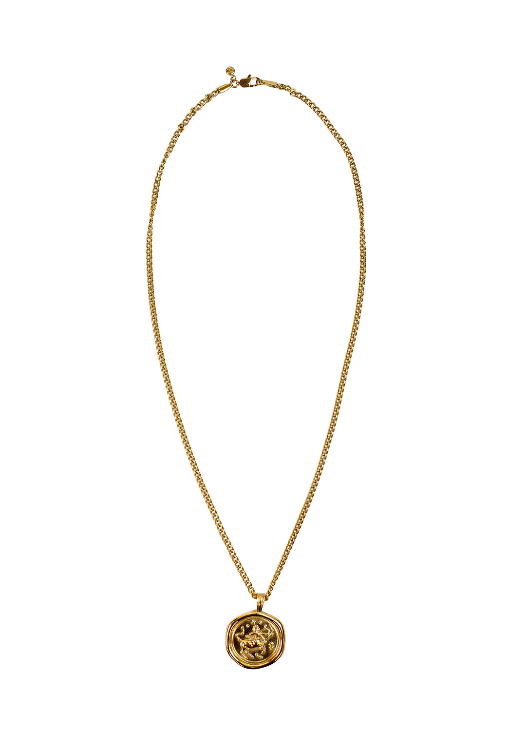 Gold Zodiac Medallion Necklace