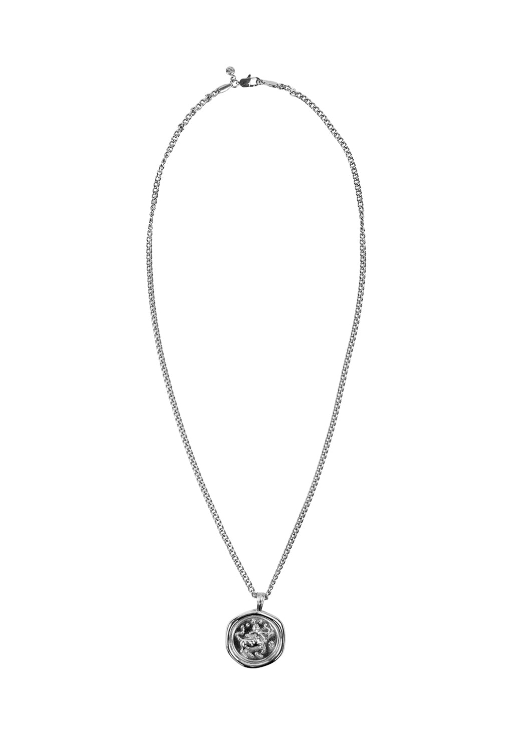 Silver Zodiac Medallion Necklace