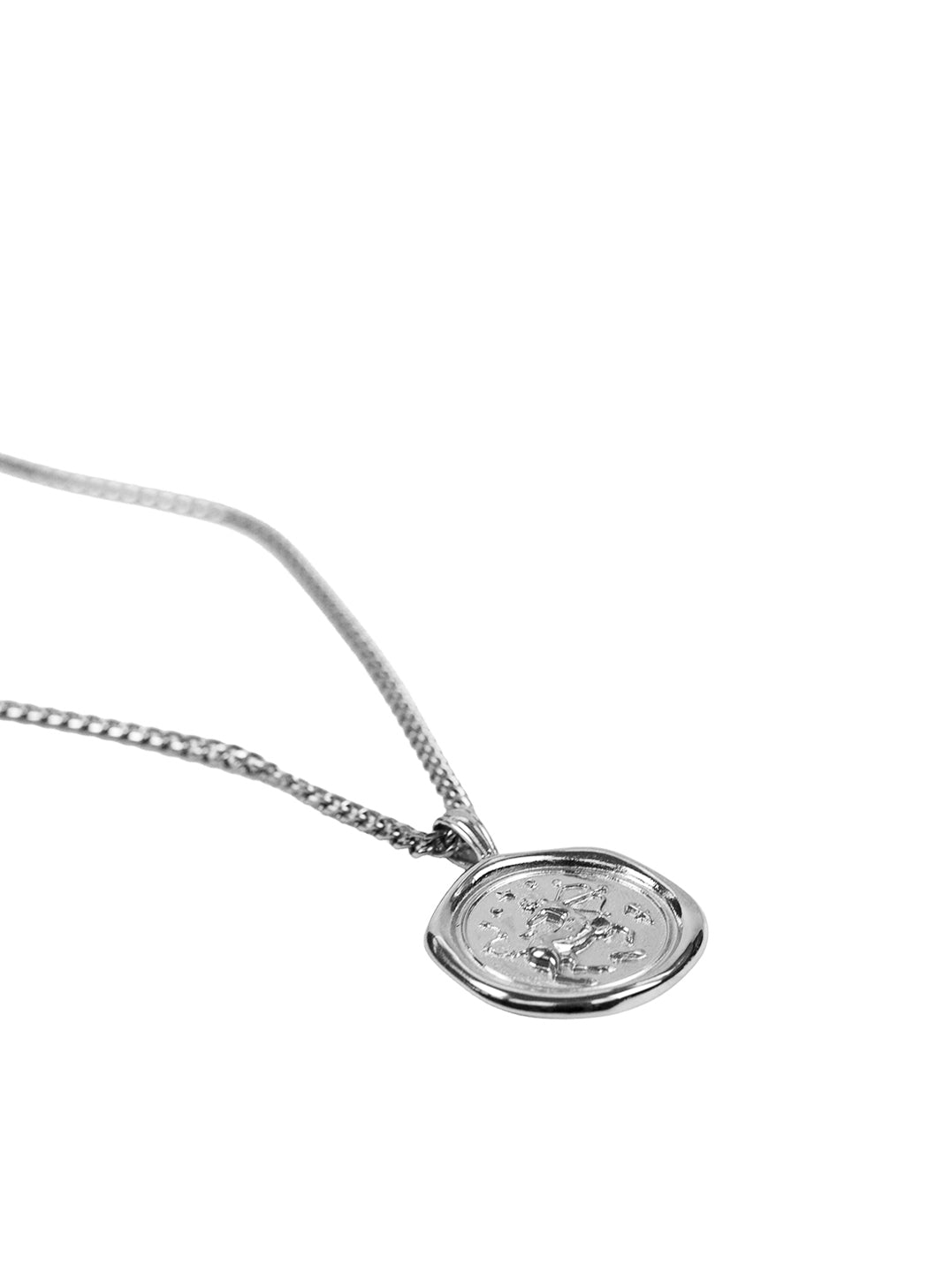 Silver Zodiac Medallion Necklace