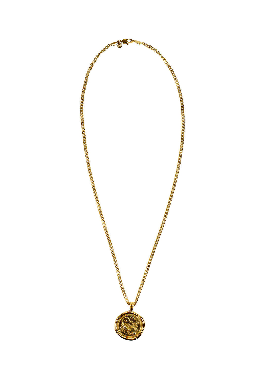 Gold Zodiac Medallion Necklace
