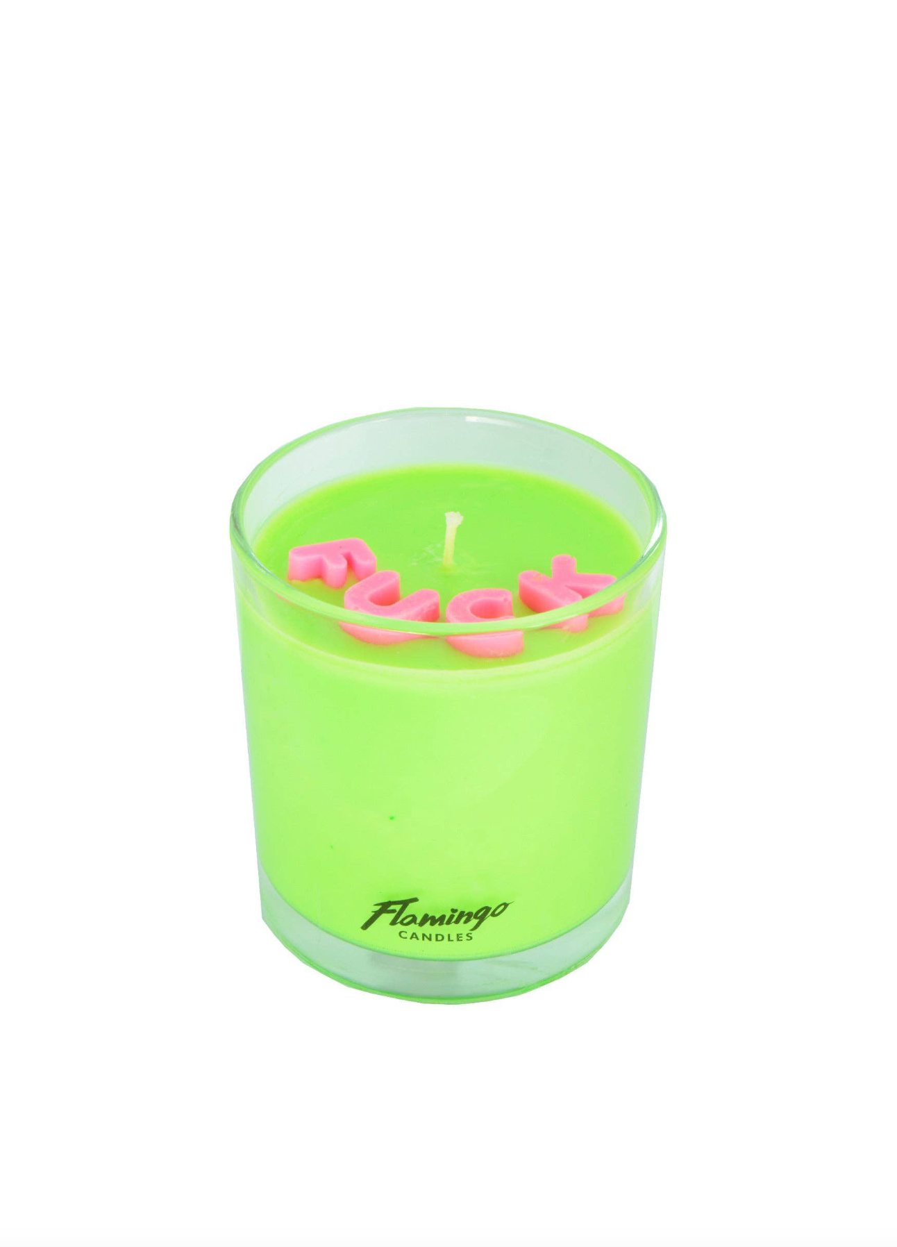 'Fuck' Neon Green Candle